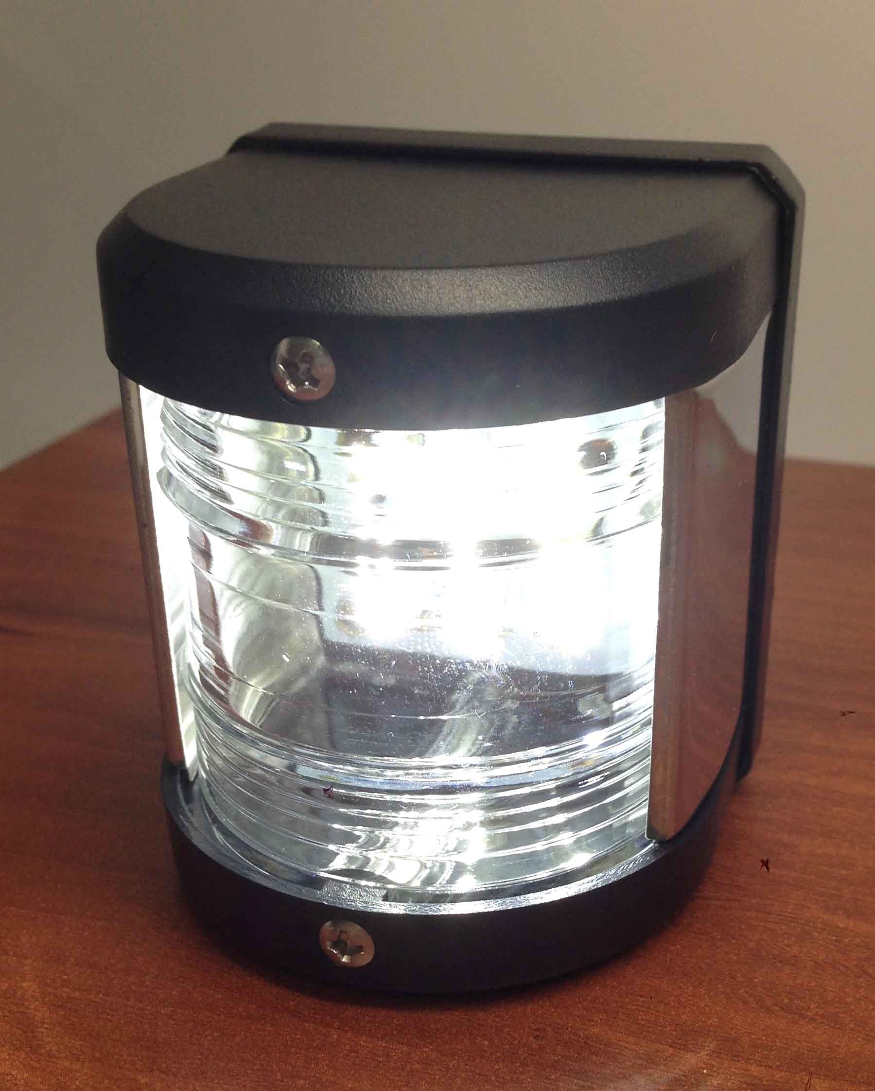 Pactrade Marine Boat Pontoon Led Navigation Light Black Abs Plastic Housing Boats Up To 12M Waterproof Ip:66 Surface Mount 2Nm (Stern)