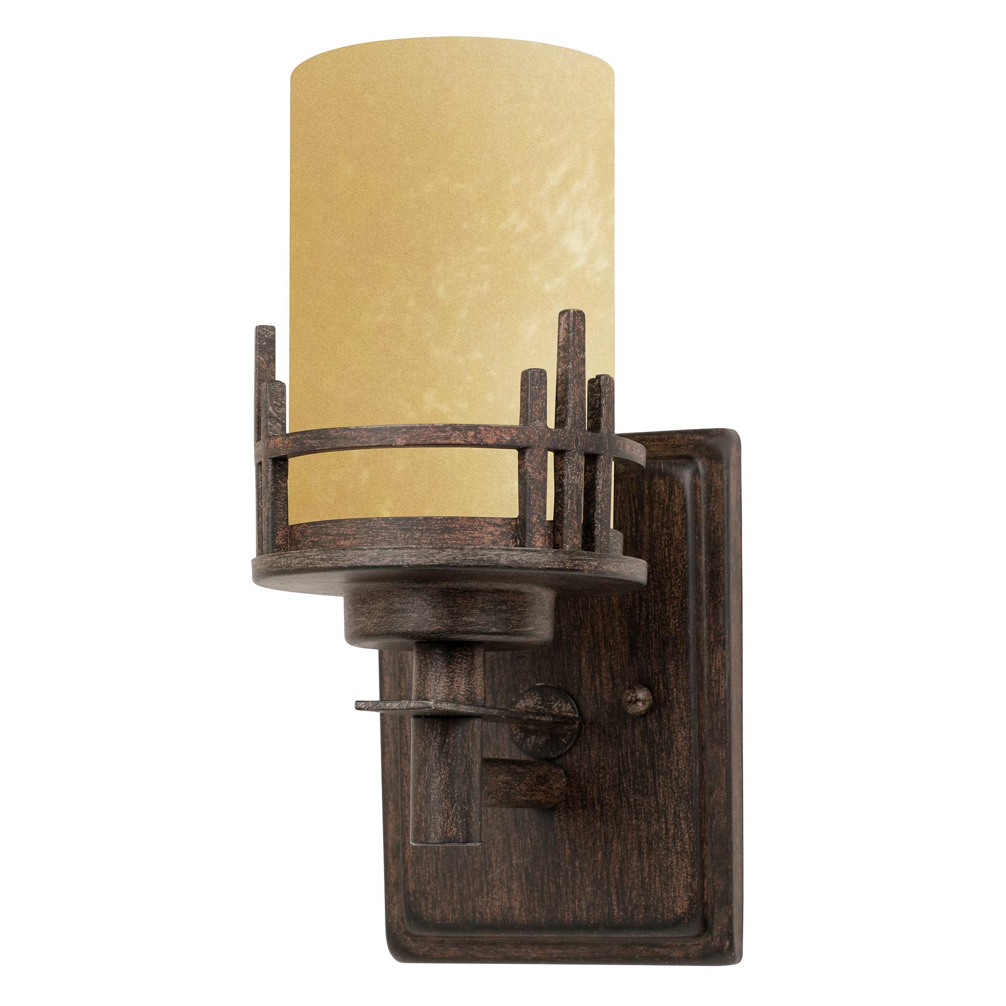 DESIGNERS FOUNTAIN Mission Ridge Wall Sconce 1-Light Wood Warm Mahogany Model 82101-WM