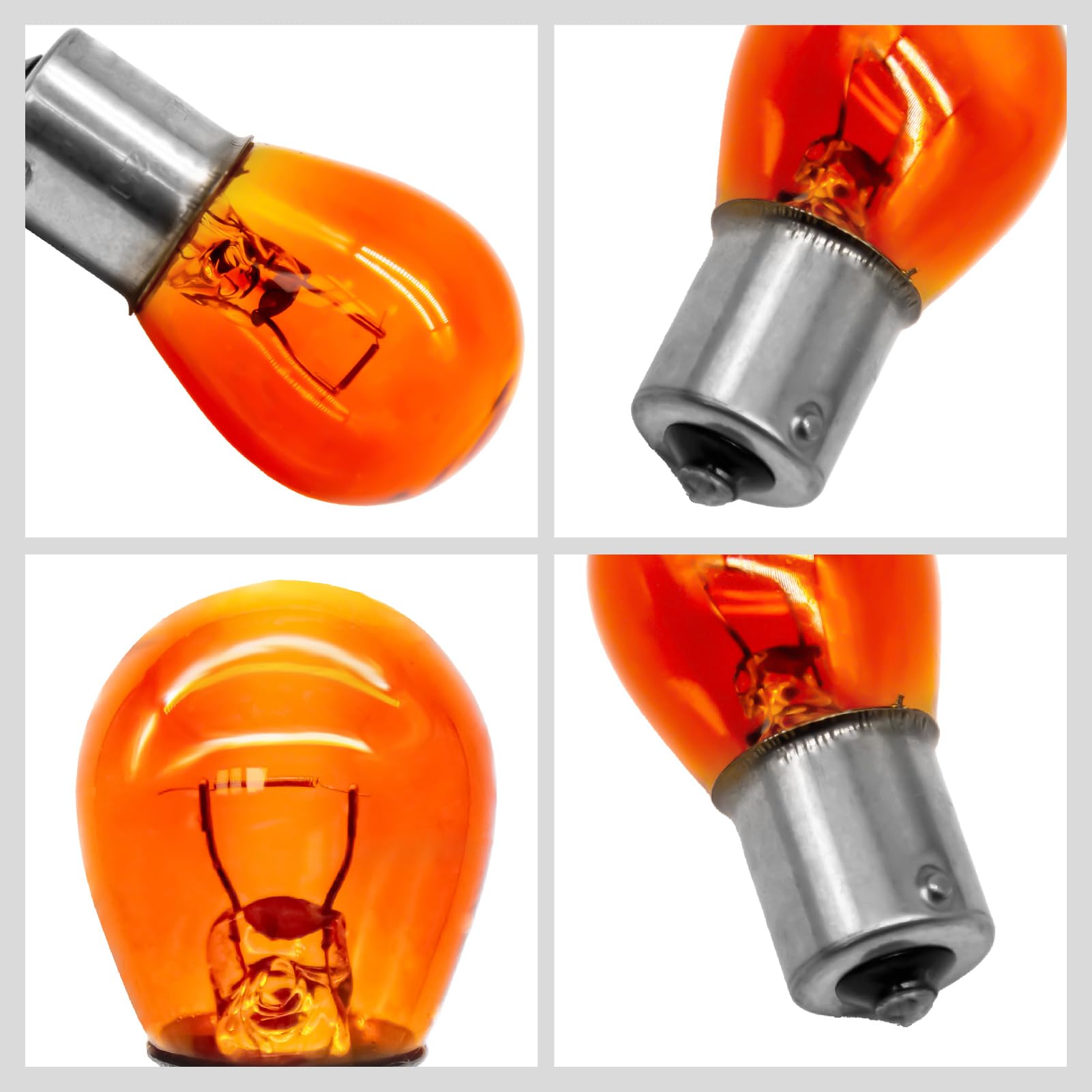 ALKOREY Miniature Bulb PY21W 12V 21W Amber Light Replacement for Turn Signal/Reverse Lights, 2 Pack