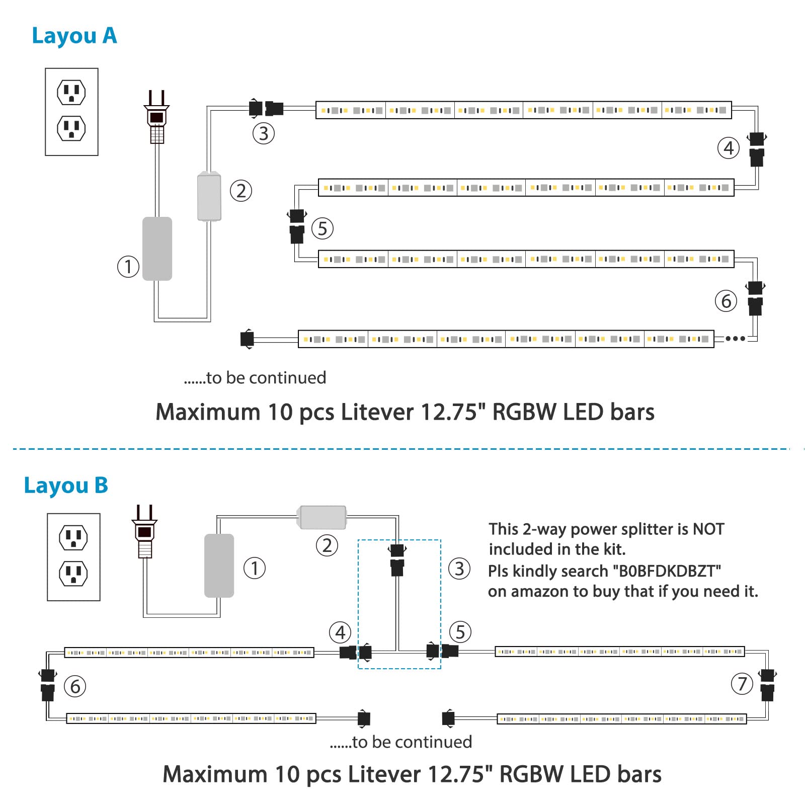 Kitchen Under Cabinet Led Light. Rgbw. Color Change & Super Bright Cool White Light. Remote With Dimming. 6 Led Light Bars With