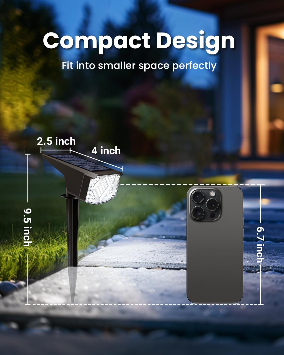 Auderwin Solar Spot Lights Outdoor, 10 Pack Waterproof Ip65, Cool White Landscape Lighting