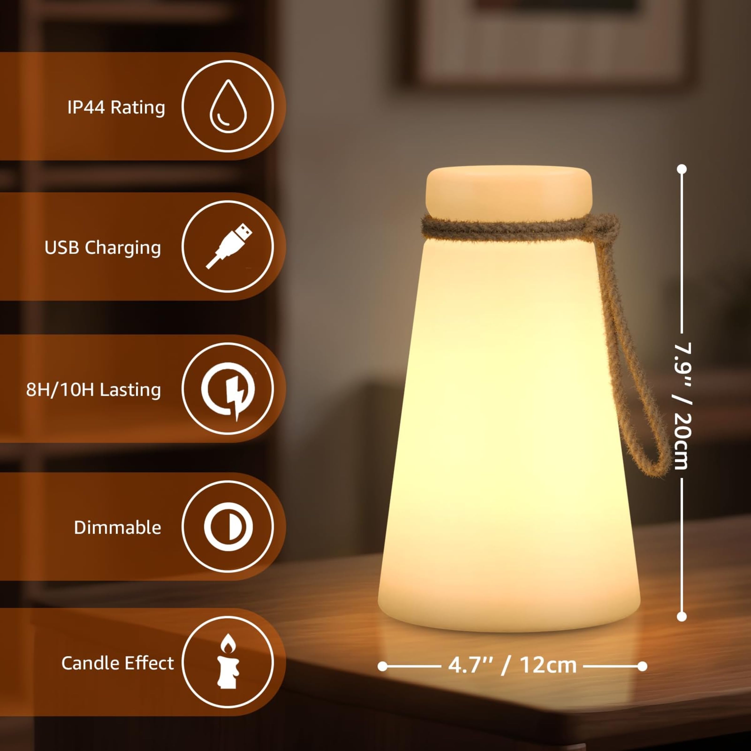 Portable Outdoor Table Lamp  Cordless Rechargeable Outdoor Table Lanterns Rgb Led Lights With Remote  Ip44 Water-Resistant Battery Operated Hanging Lamp For Patio Garden Camping Dining Room