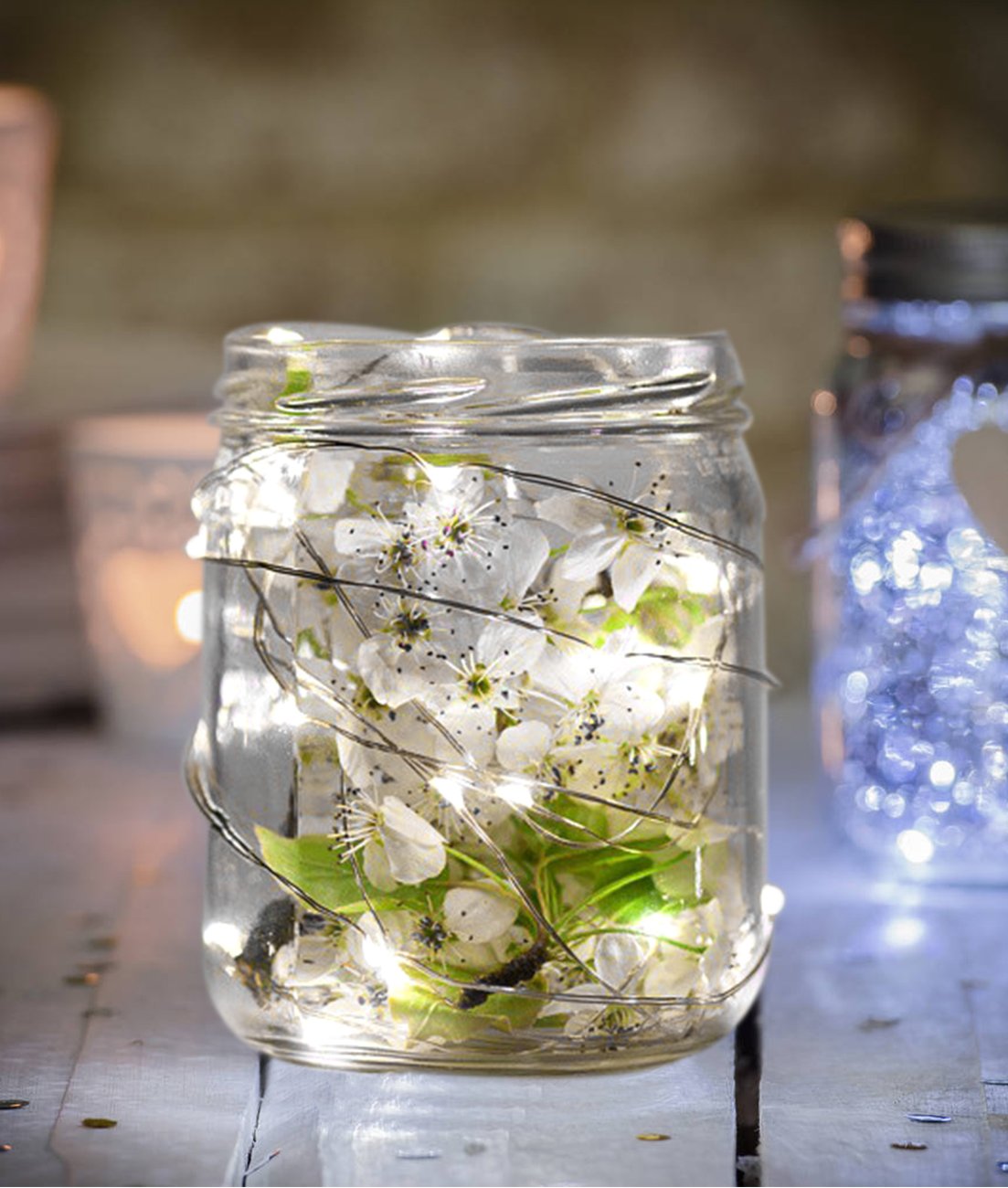 Itart Micro Led String Lights Battery Powered Set Of 8 Cool White Mini Fairy Light 20 Led 6Ft Ultra Thin Silver Wire Rope Lights For Craft Diy Costume Centerpieces Display