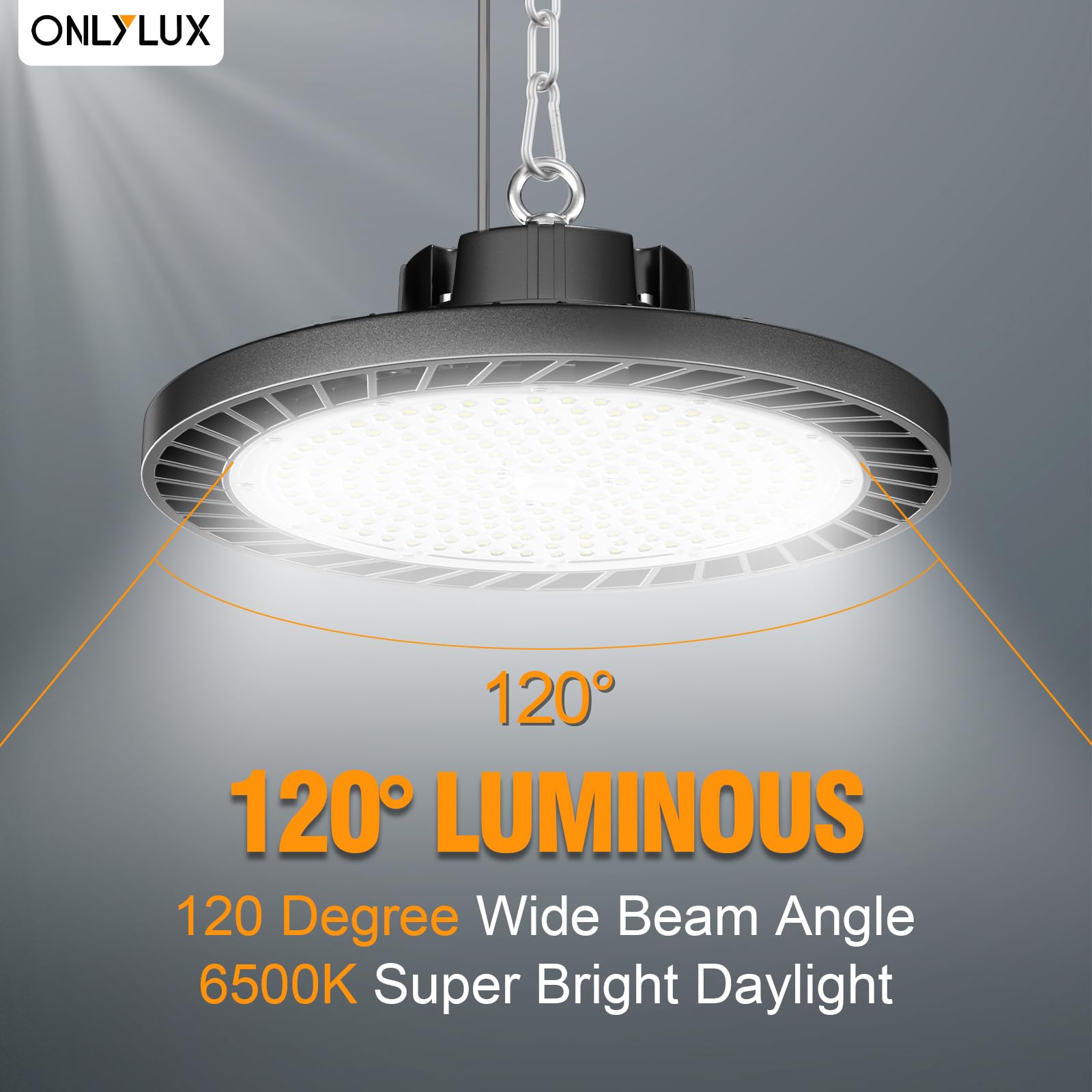 Onlylux 4Pack Led High Bay Light 200W 30000Lm Commercial Lighting Products, 100-277V 6000K With Plug, Led Shop Lighting For Gara