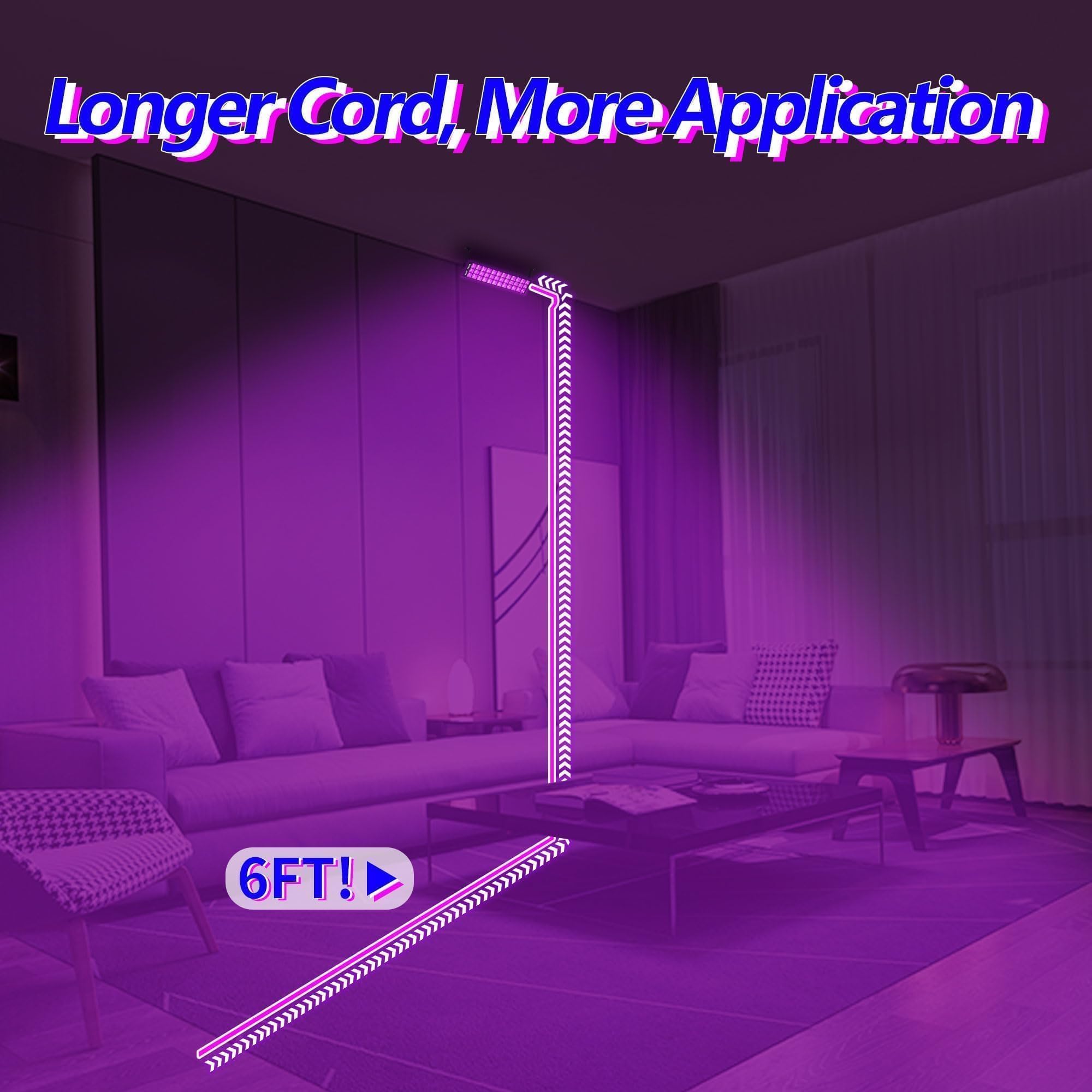 Thecham 2 Pack 100W Led Black Lights - Uv Flood Light For Glow Parties, Halloween, Body Paint