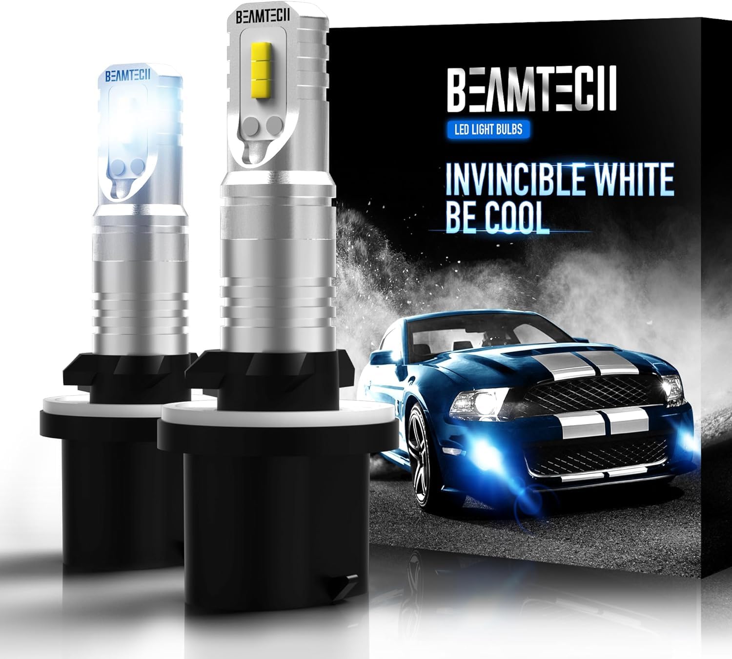 BEAMTECH 880 LED Fog Light Bulb, 800 Lumens, 6500K Xenon White, Non-Polarity, Pack of 2, Model 880 (893 890