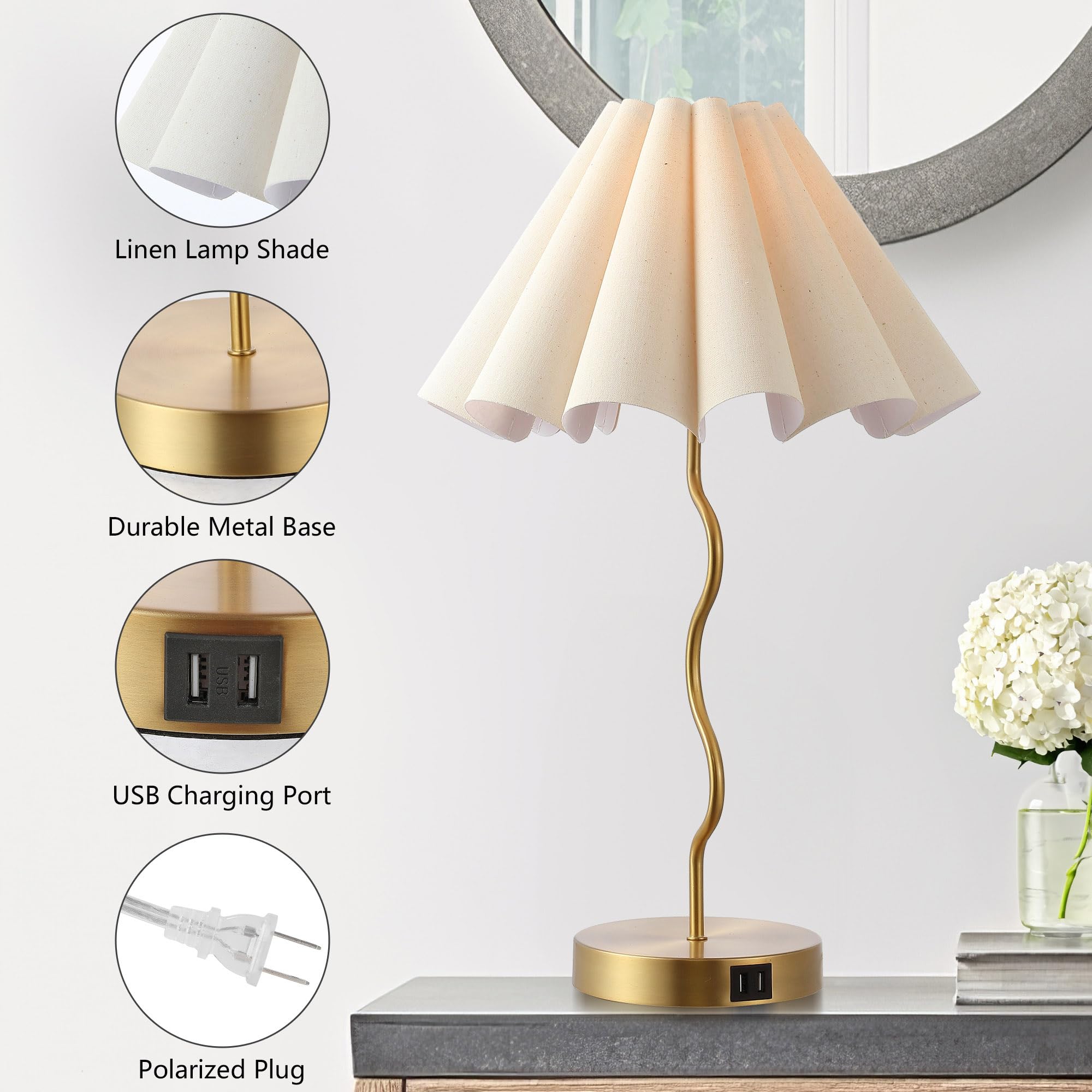 Eoeyyoyb Table Lamps For Bedroom Living Room Gold Lamps Set Of 2 Modern Touch Dimmable Lamp For End Table Bedside Night Stand Gold Lamp
