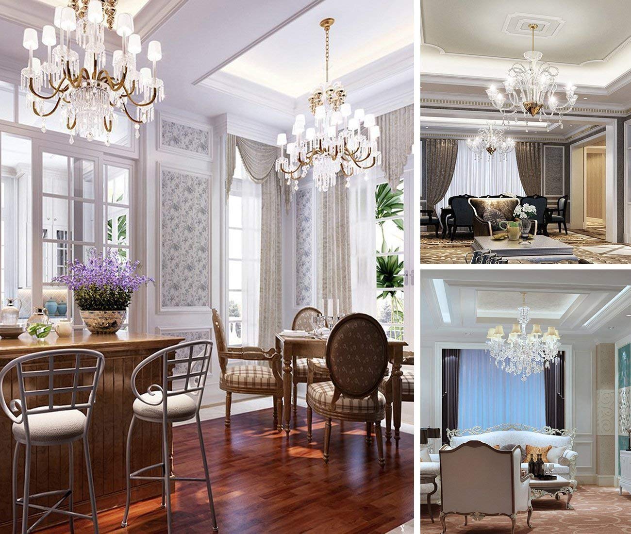 Crlight 2W Dimmable Led Candelabra Bulb 4000K Daylight White, E12, 6 Pack