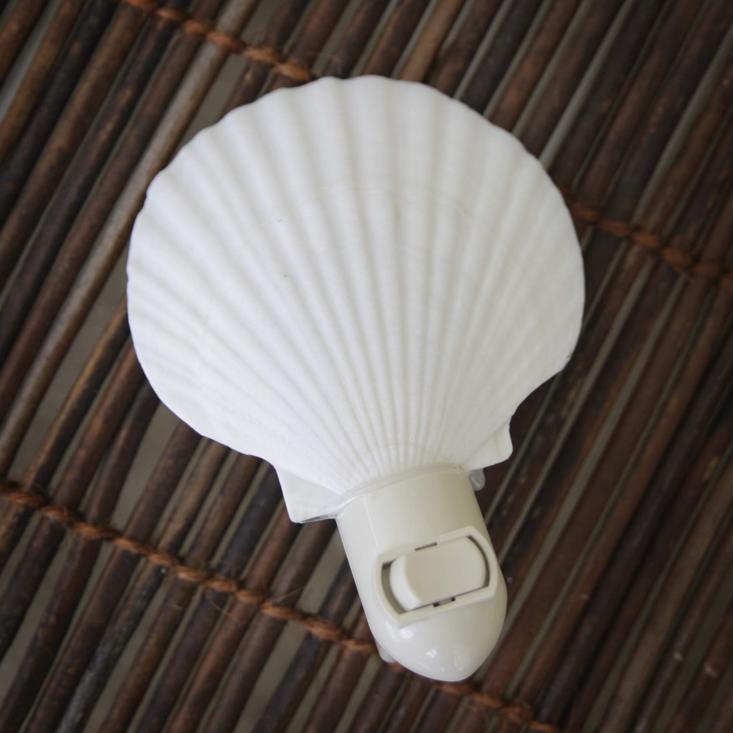 Tumbler Home Real Sea Shell Night Light, 1-Pack, Natural White Decor, Model 1shelllight