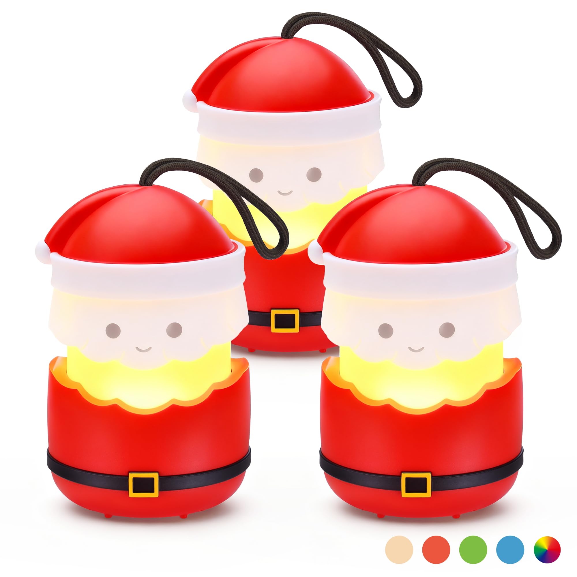 Christmas Gift Everbrite Santa Claus Lantern 3 Pack  5 Light Modes Holiday Decoration Presents For Women And Men  Aaa Batteries Contained Stocking Stuffers  Christmas Lights Indoor & Outdoor