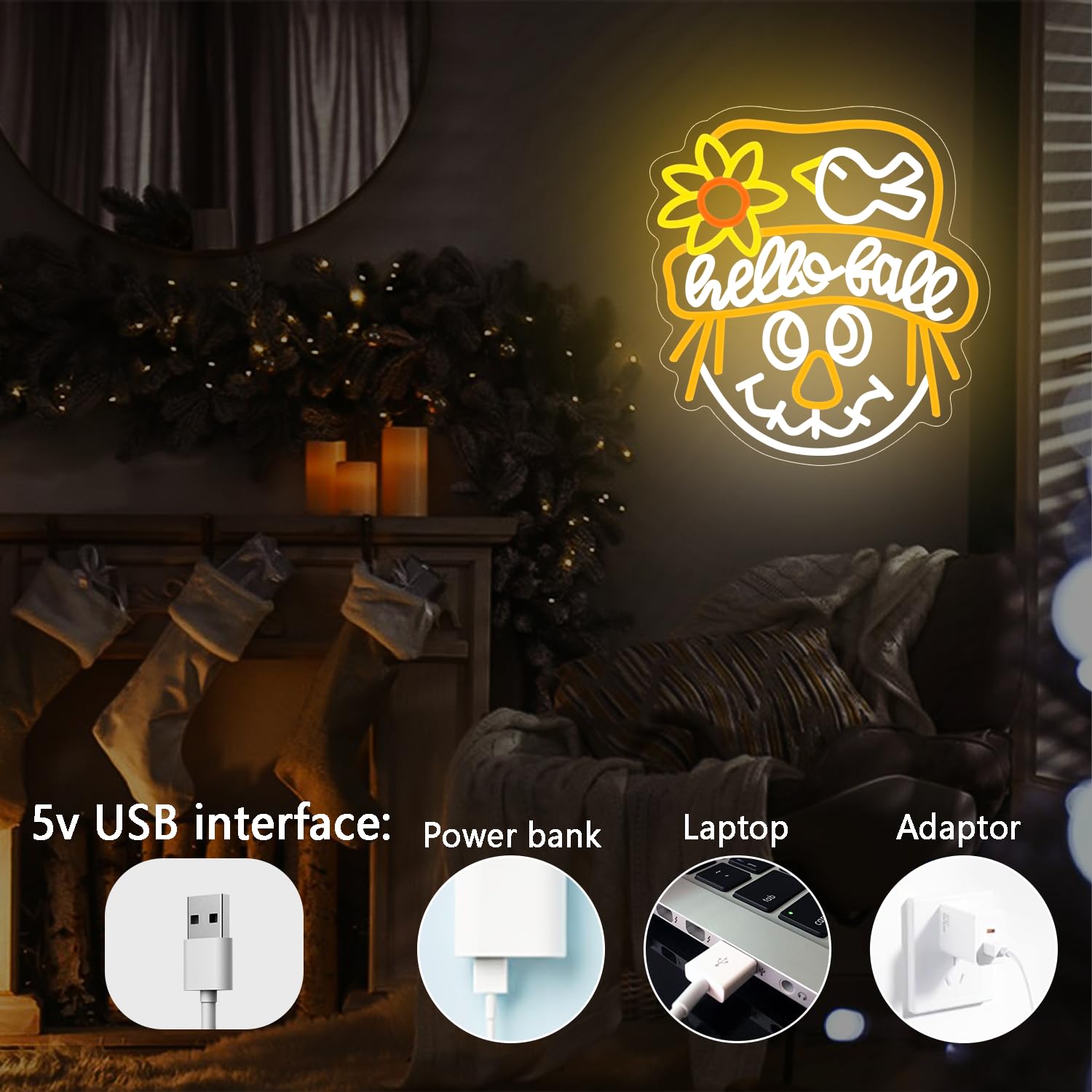 Happy Thanksgiving Neon Sign Fall Neon Sign Dimmable Neon Thanksgiving Sign For Wall Decor Thanksgiving Neon Window Lights For Bedroom Living Room Home Decor Party Gift