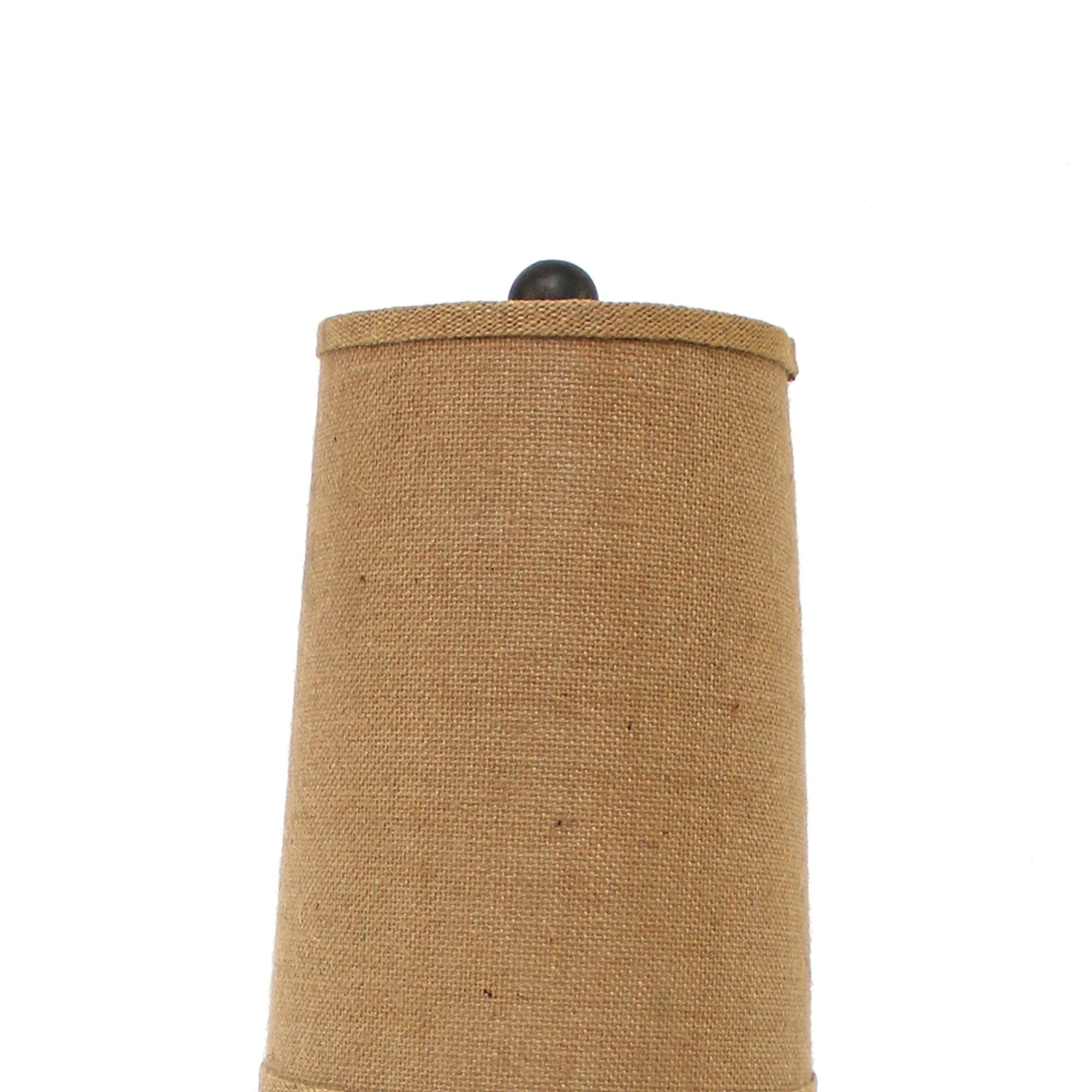 Benzara Metal Spindle Design Table Lamp, Cone Shade, Round Base, Black, Model BM217233