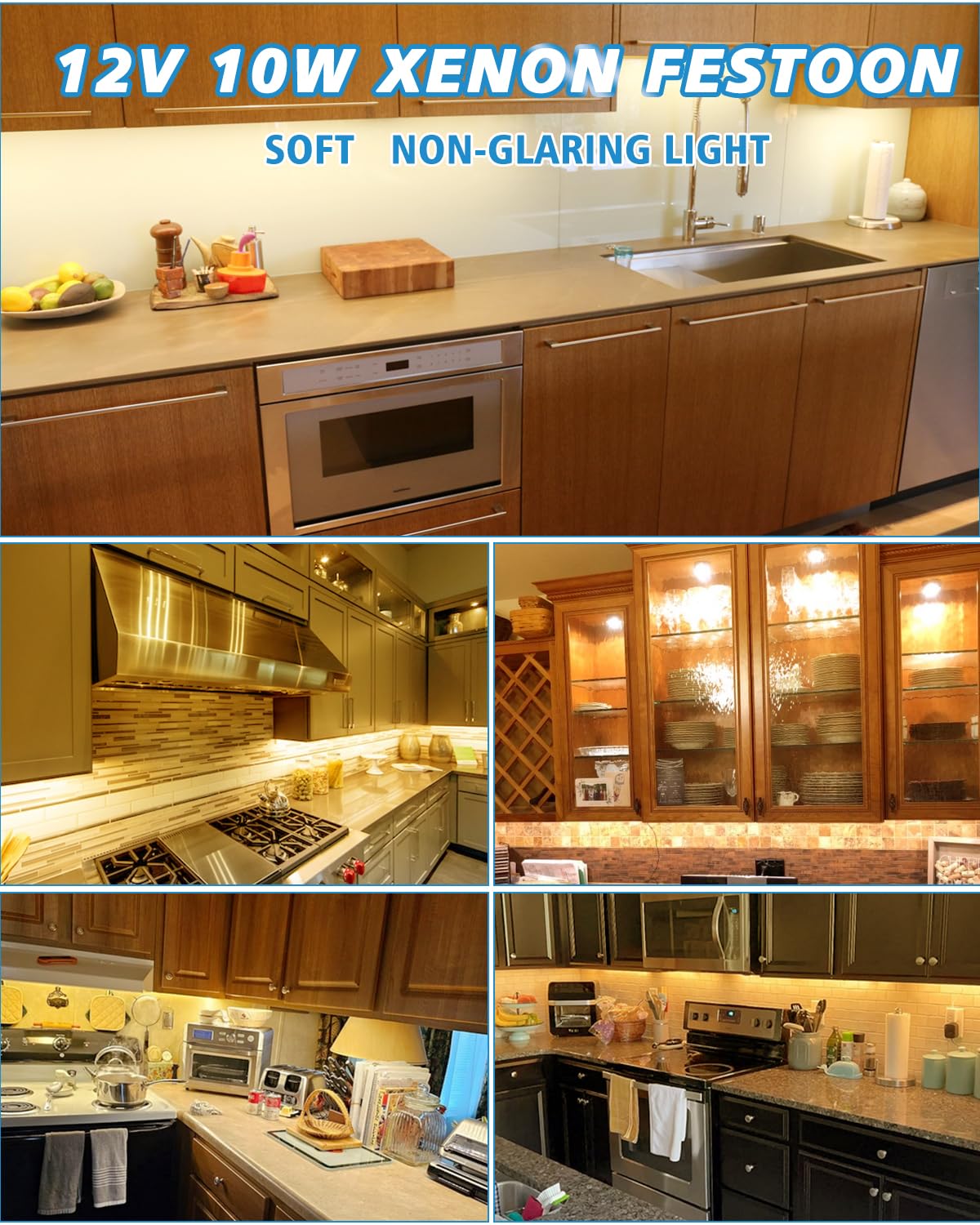 Under Cabinet Light Bulb T3 39Mm Festoon 12V 10W Bulb, Undercabinet Bulb Xenon Festoon Light Bulb For Kitchen Boat Marine Ceilin