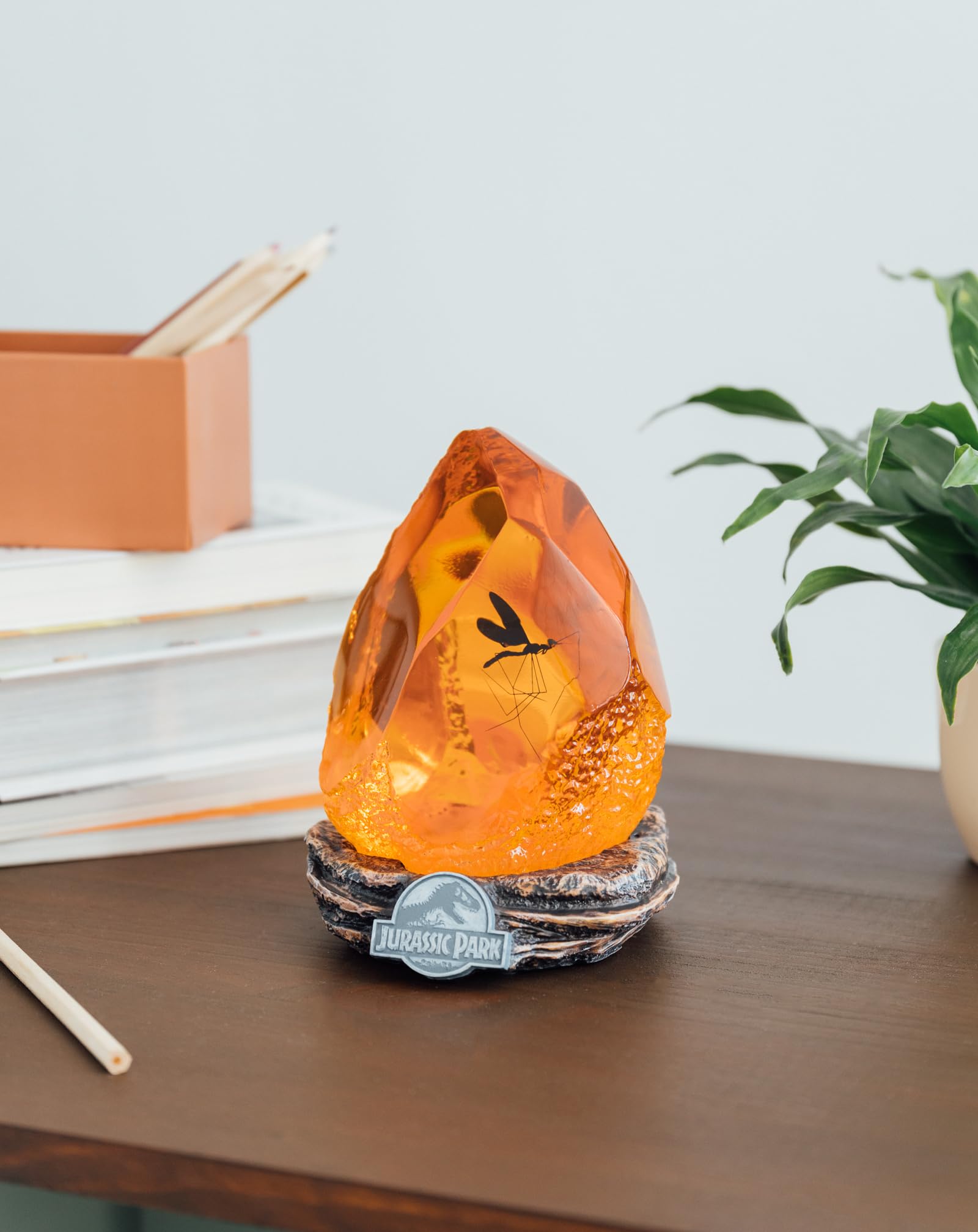 Grupo Erik Jurassic Park Mosquito in Amber Table Lamp, Black Resin, Model LAMP010, LED Jurassic Park Merchandise and Decorations