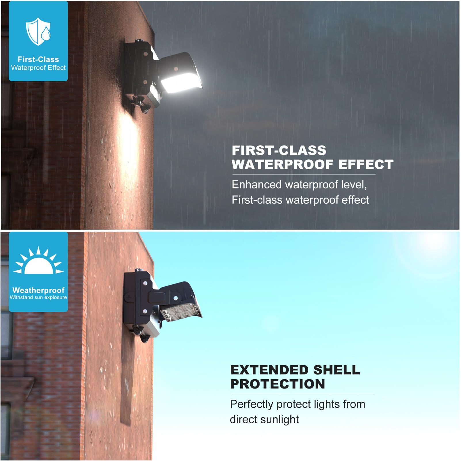 Lightdot 6Pack 150W Led Wall Pack Lights  360 Adjustable Panel With Dusk To Dawn Photocell  22500Lm 5000K  Ip65 Waterproof & Advanced Heat Dissipation Outdoor Security Lighting(Height:10~20Ft)