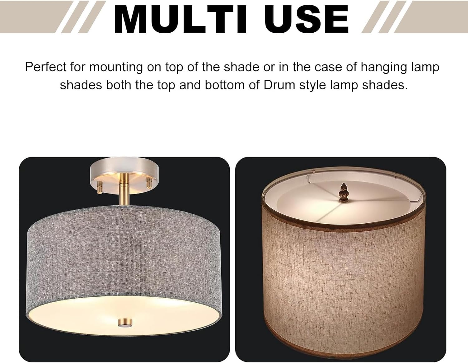 Awclub Lampshade Diffuser, 9.5'' Diameter Round Diffuser Lamp Shade For Drum Style Lampshades Pendants Softening Light, Diy Ligh