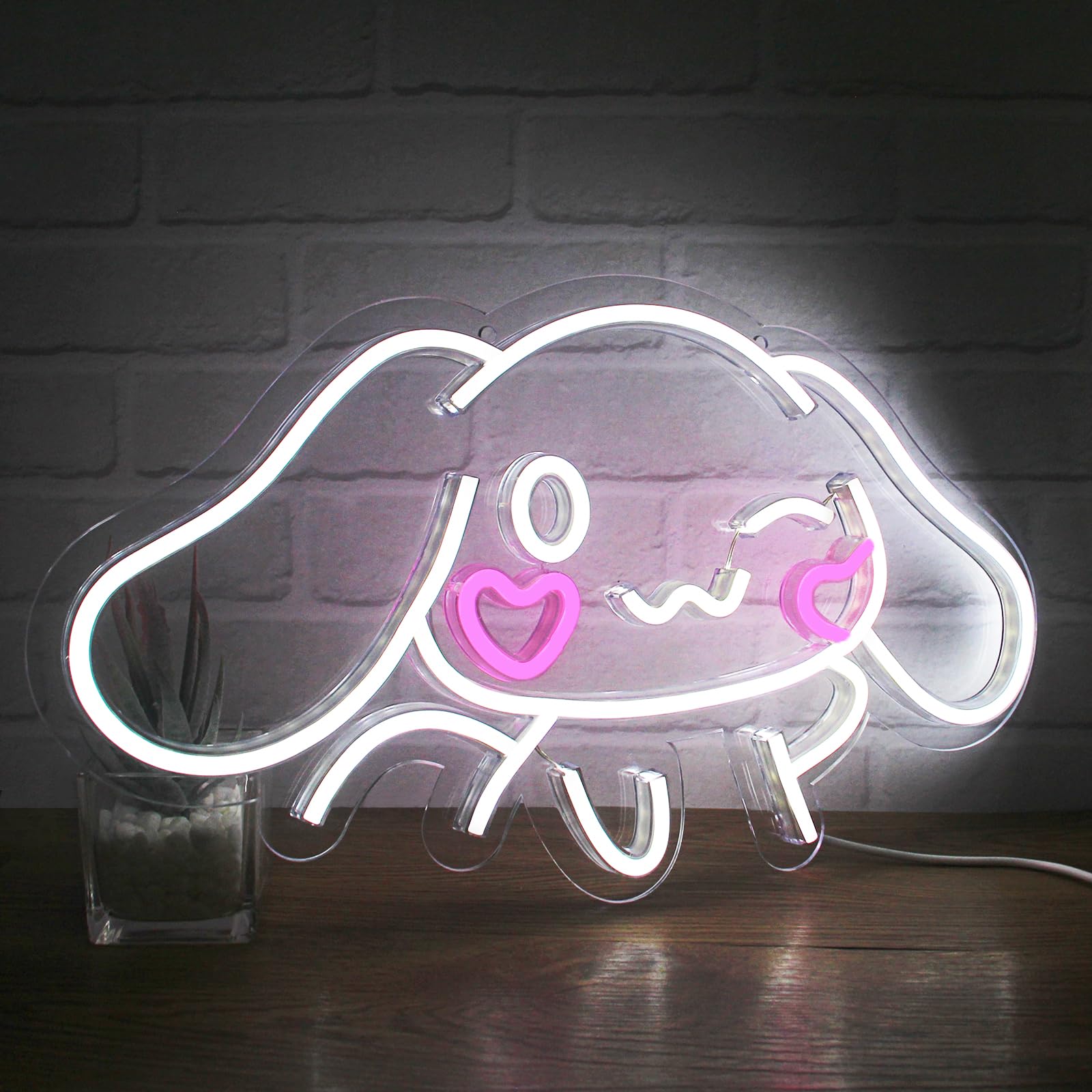 Zhujianqiang Cinnamo Roll Neon Sign LED Light for Wall Decor 17.5inx9.5in Cinna-White Model ShinyLightz-Cinna
