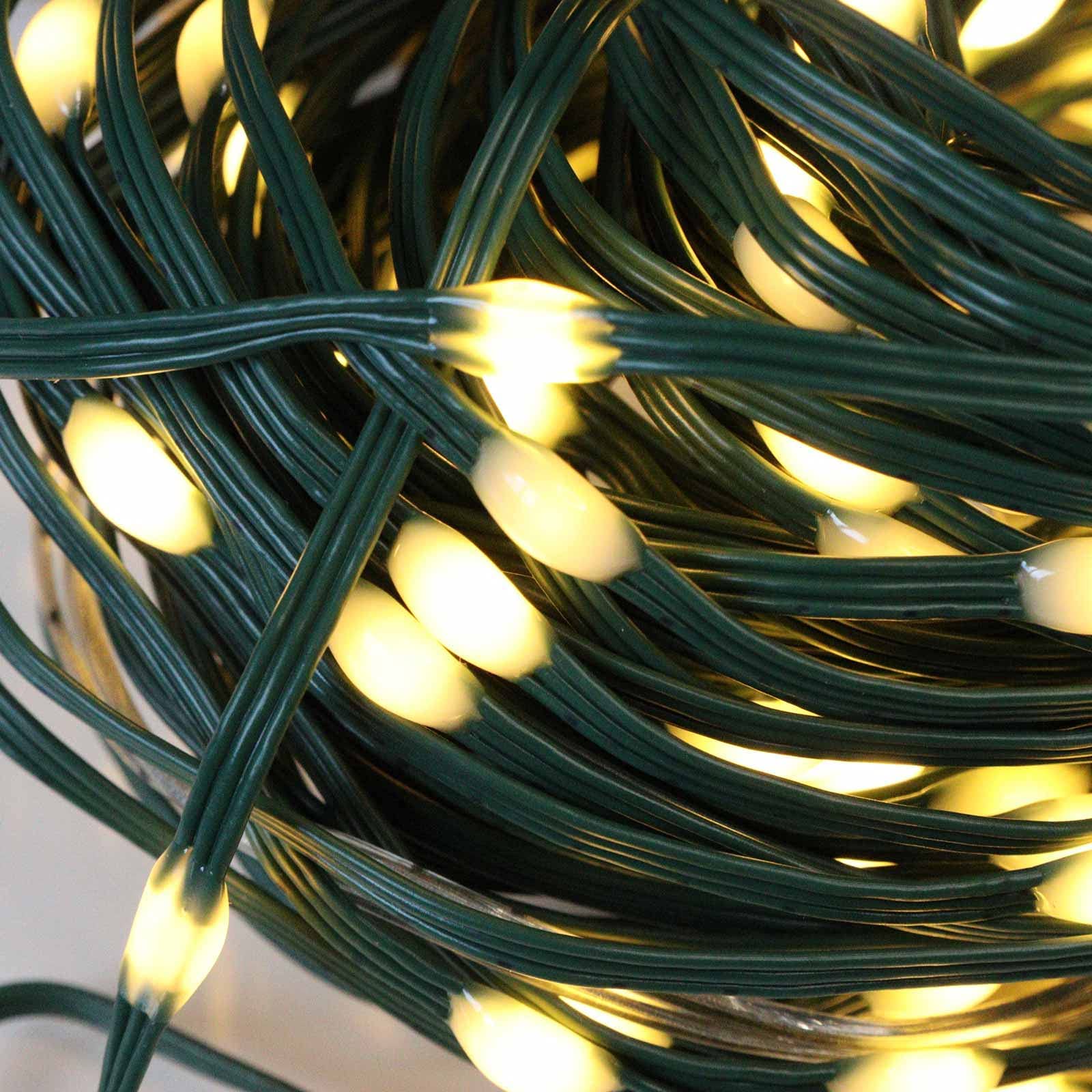 Qbis 200 Warm White Led Christmas Lights With Remote, 65Ft Of Lights On Green Wire, Multifunction And Timer Twinkling Christmas Tree Lights, Plug-In Twinkle Lights Indoor & Outdoor Christmas Lights