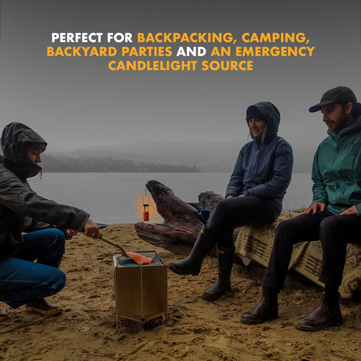 UCO Original Candle Lantern Value Pack with 3 Candles and Storage Bag, Original Size, Powder Coated, Terra Firma