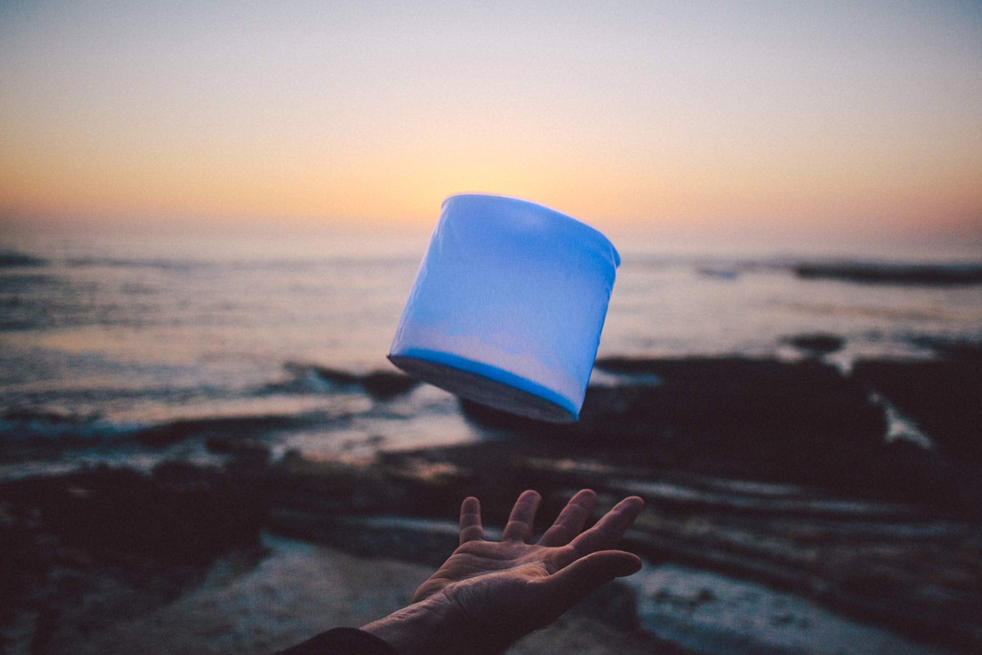 MPOWERD Luci Lux: Solar Inflatable Lantern Rechargeable via Solar or USB-C, 65 Lumens, Matte Finish + Warm White LEDs| Lasts Up