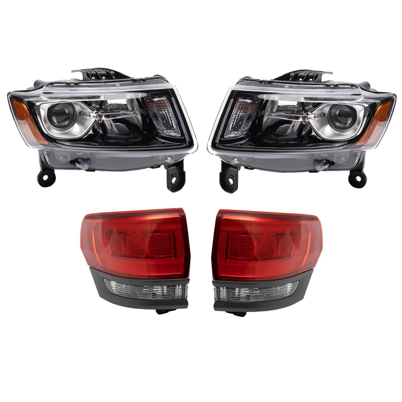 Trq Lighting Kit Ch2502308 Ch2503308 Ch2804110 Ch2805110 Compatible With 2014-2016 Jeep Grand Cherokee