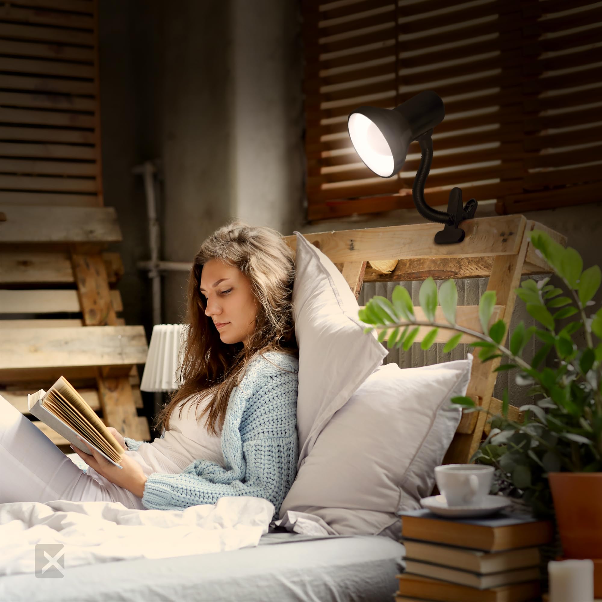 Xtricity LED Desk Lamp, 360° Flexible Gooseneck, 6W A19 Bulb, 10.25” Height, Black Finish