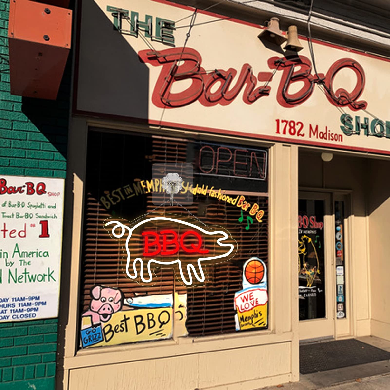 Jfllamp Bbq Neon Signs For Wall Decor Neon Lights For Bedroom Led Signs Suitable For Barbecue Restaurant Man Cave Bar Christmas Unique Gift For Lover, 5V Usb Power, 15.7 * 8.7 Inch(Warm White + Red)