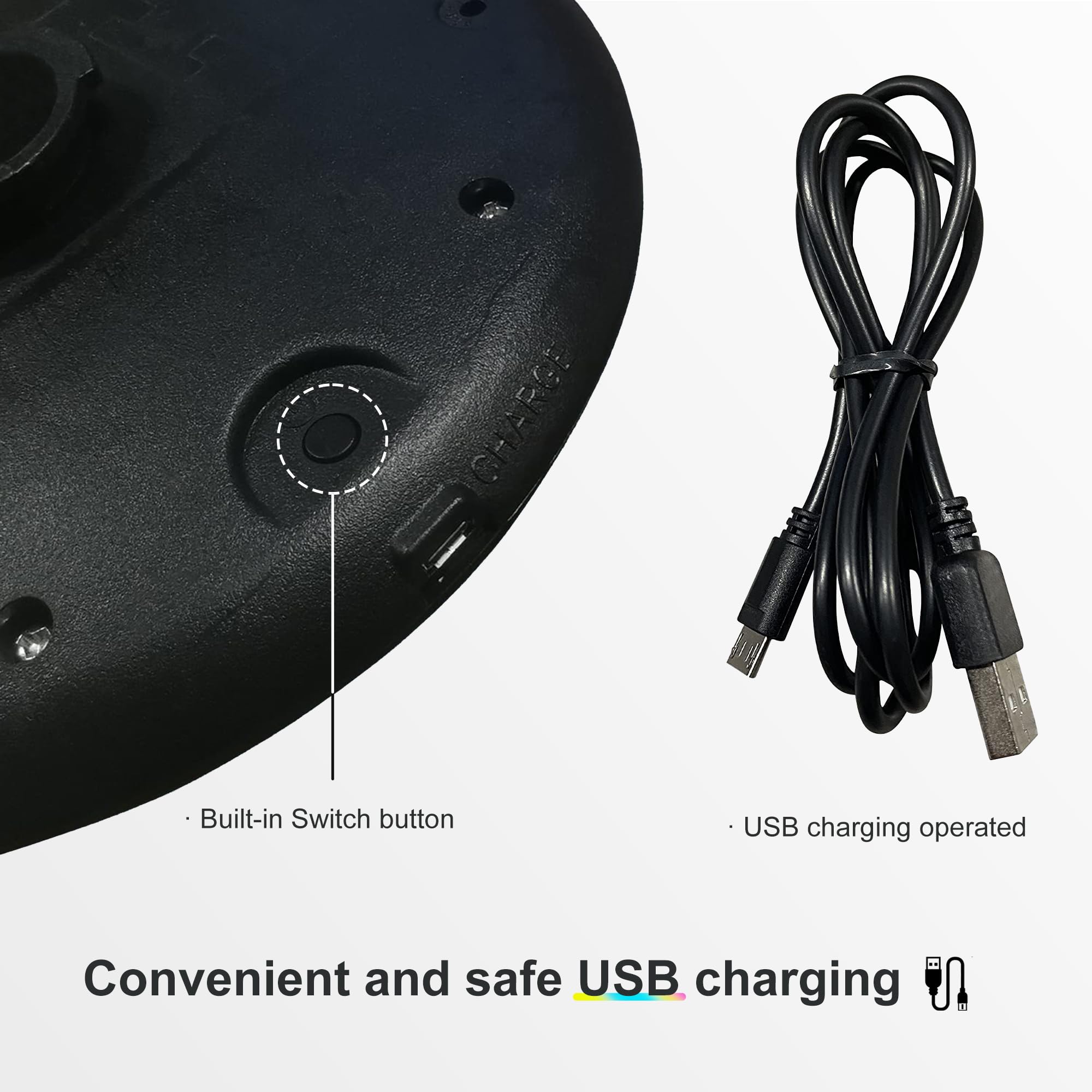 PURPLE LEAF Patio Umbrella Light with Remote Control Rechargeable with 12 Colors, Cantilever Umbrella Lamp Used for Camping Tent