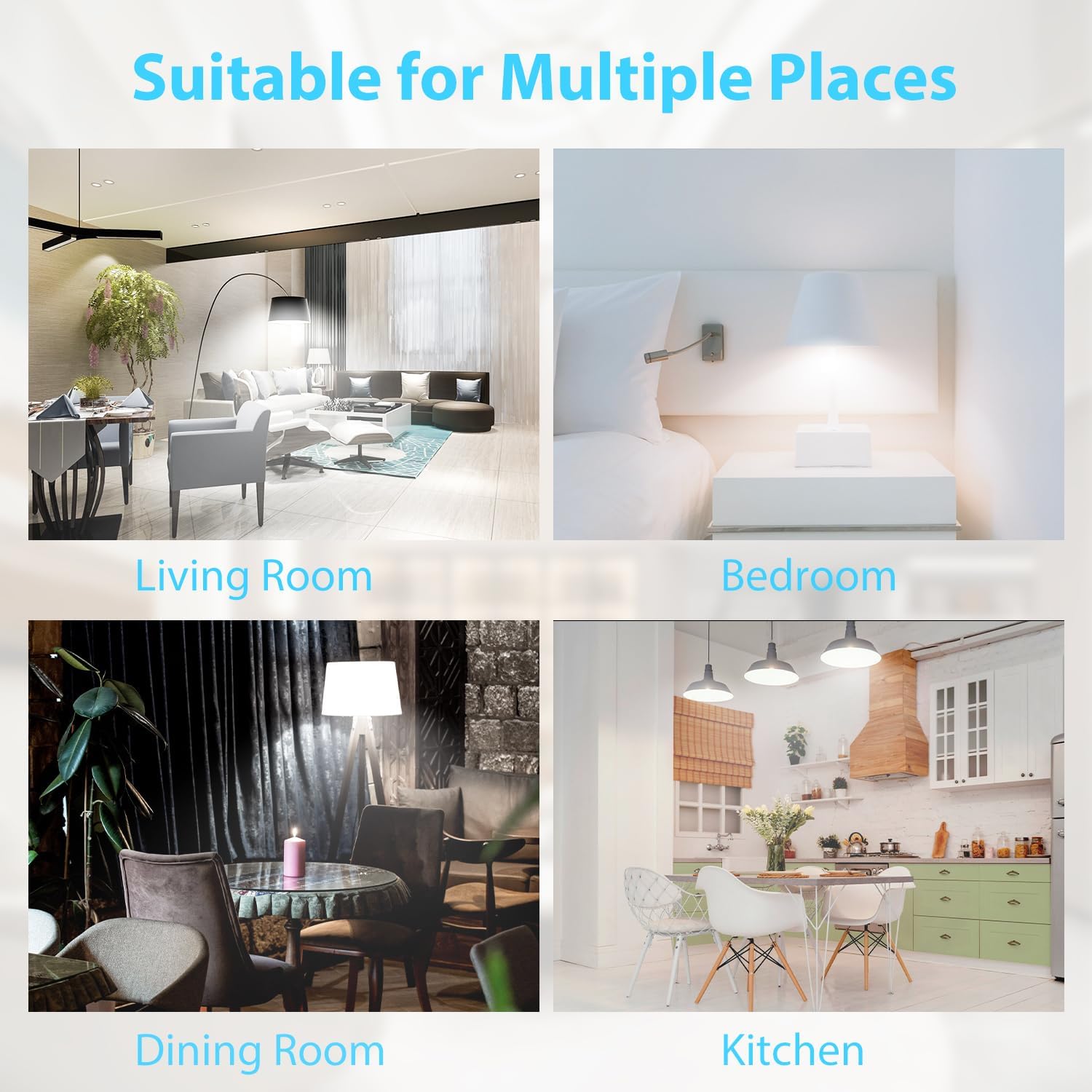 Dalattin 24 Pack Led Bulbs Daylight White 5000K, 60 Watt Equivalent A19 Standard Bulbs, E26 Base, 800 Lm, Efficient 9W Energy Saving, Non-Dimmable, 80+ Cri, 120V, Ul Listed, For Living Room, Office