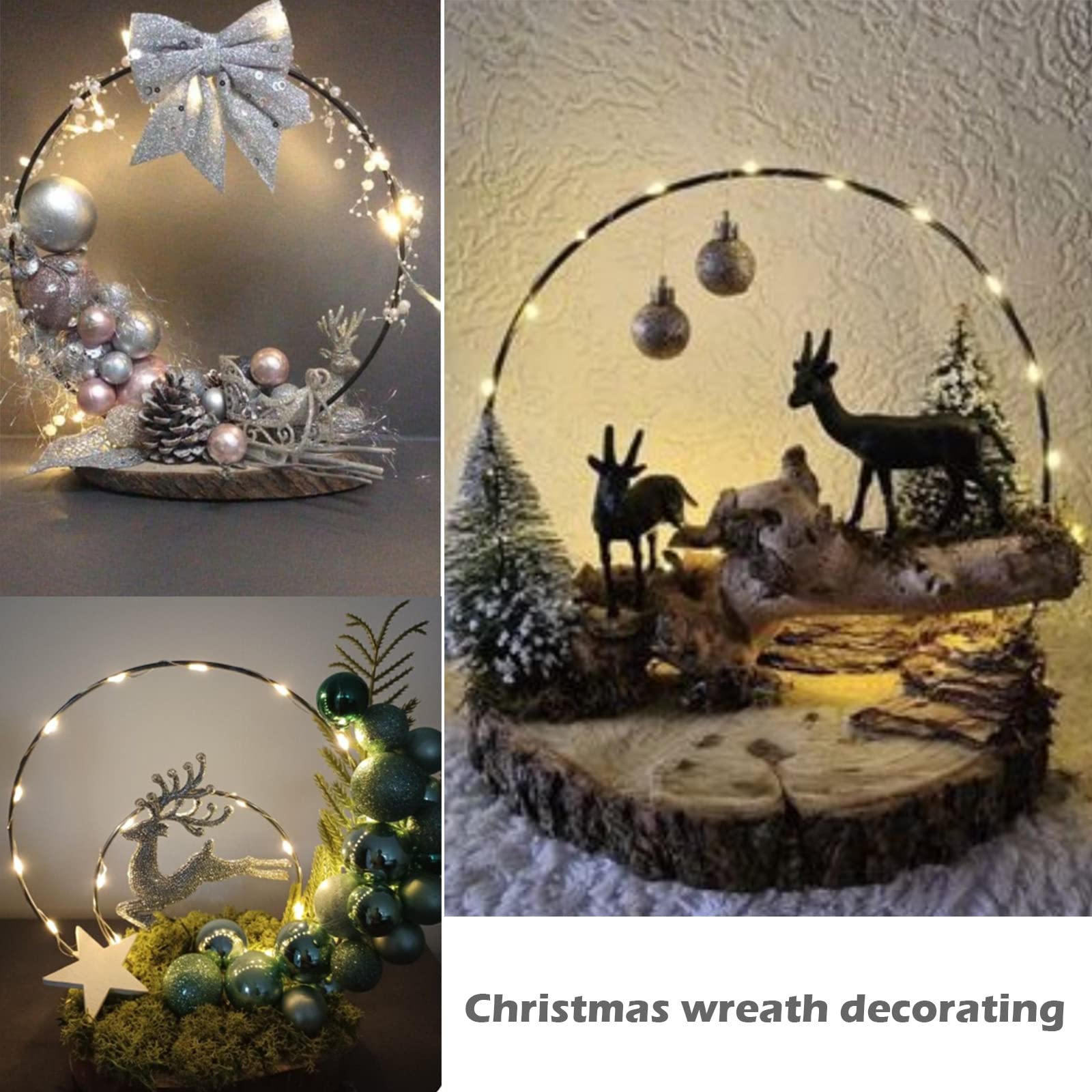 SOCO 16 Pack LED Fairy Lights - 10FT 30LED Copper Wire, Warm White, Battery Operated, IP65 Waterproof for Indoor/Outdoor Decor