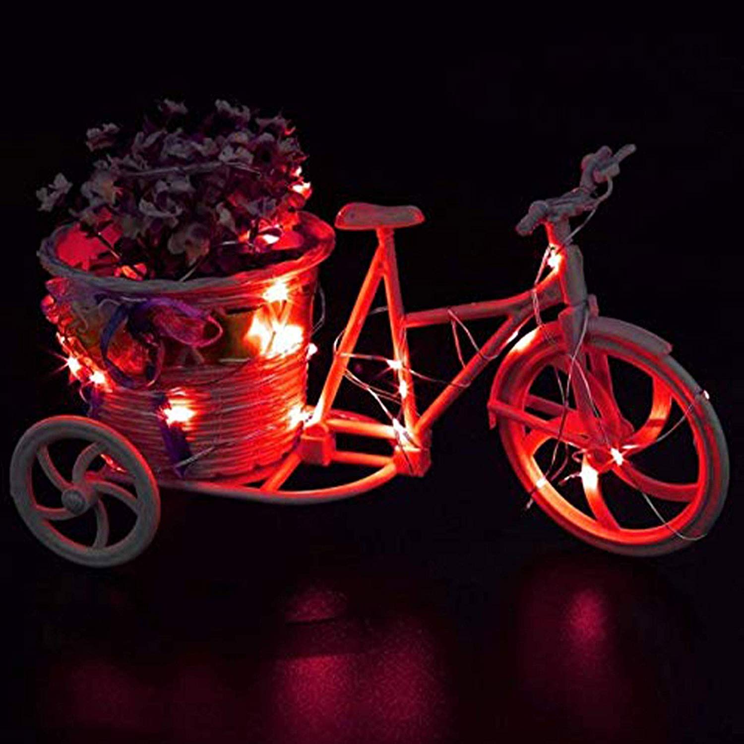 NiniTe LIGHTS 24 Pack Fairy Lights 6.6ft 20 LED Copper String Lights Red for Wedding Party Festival Halloween Christmas