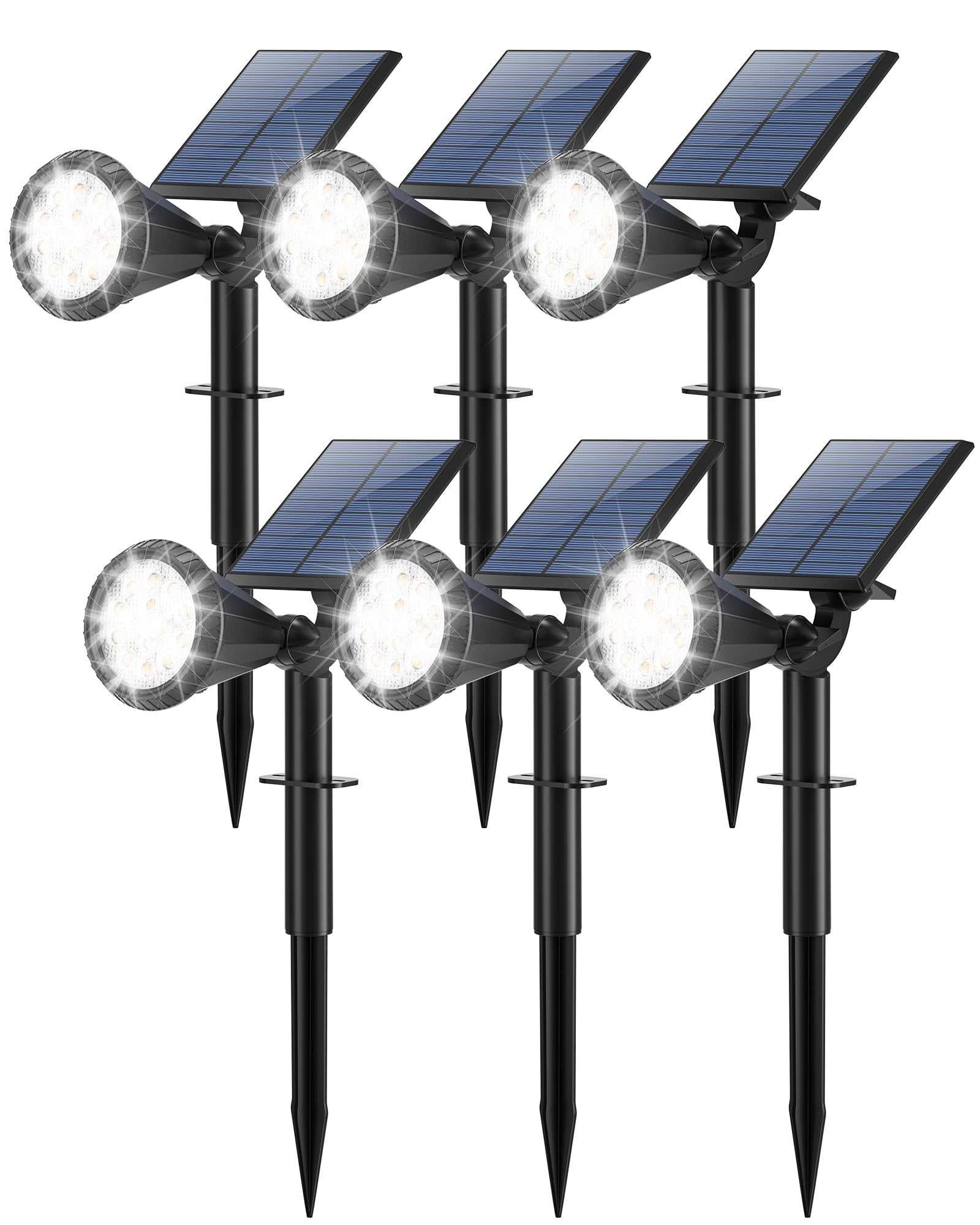 Tadyreal Solar Lights Outdoor Waterproof 180 Adjustable Landscape Spot Lights for Yard 4 Lighting Modes Solar Powered Spotlights