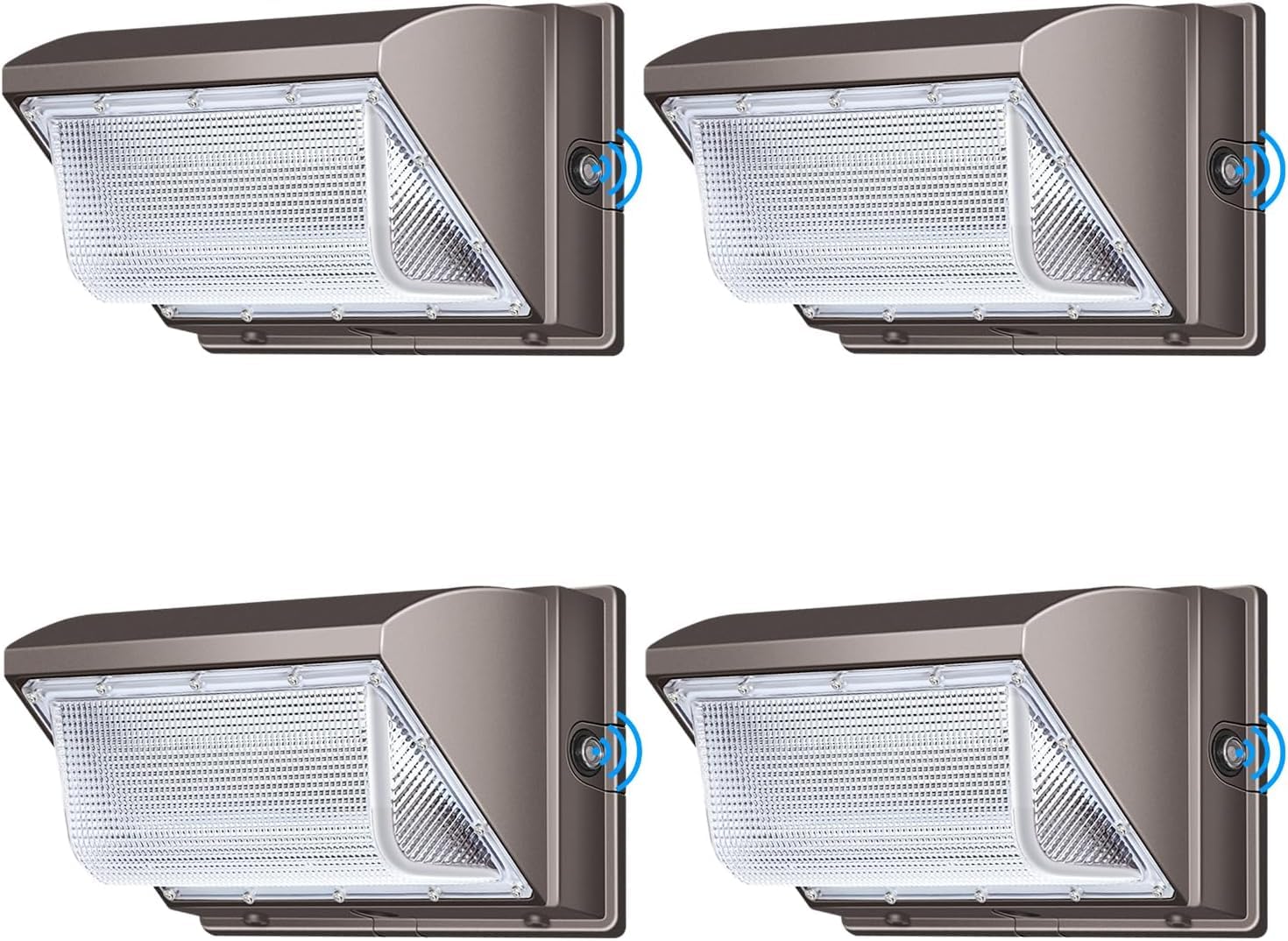 Ledmo Led 120W Wall Pack Light With Photocell  Dusk To Dawn Outdoor Commercial Security Lighting  5000K Ip65 Waterproof 15840Lm 4 Pack