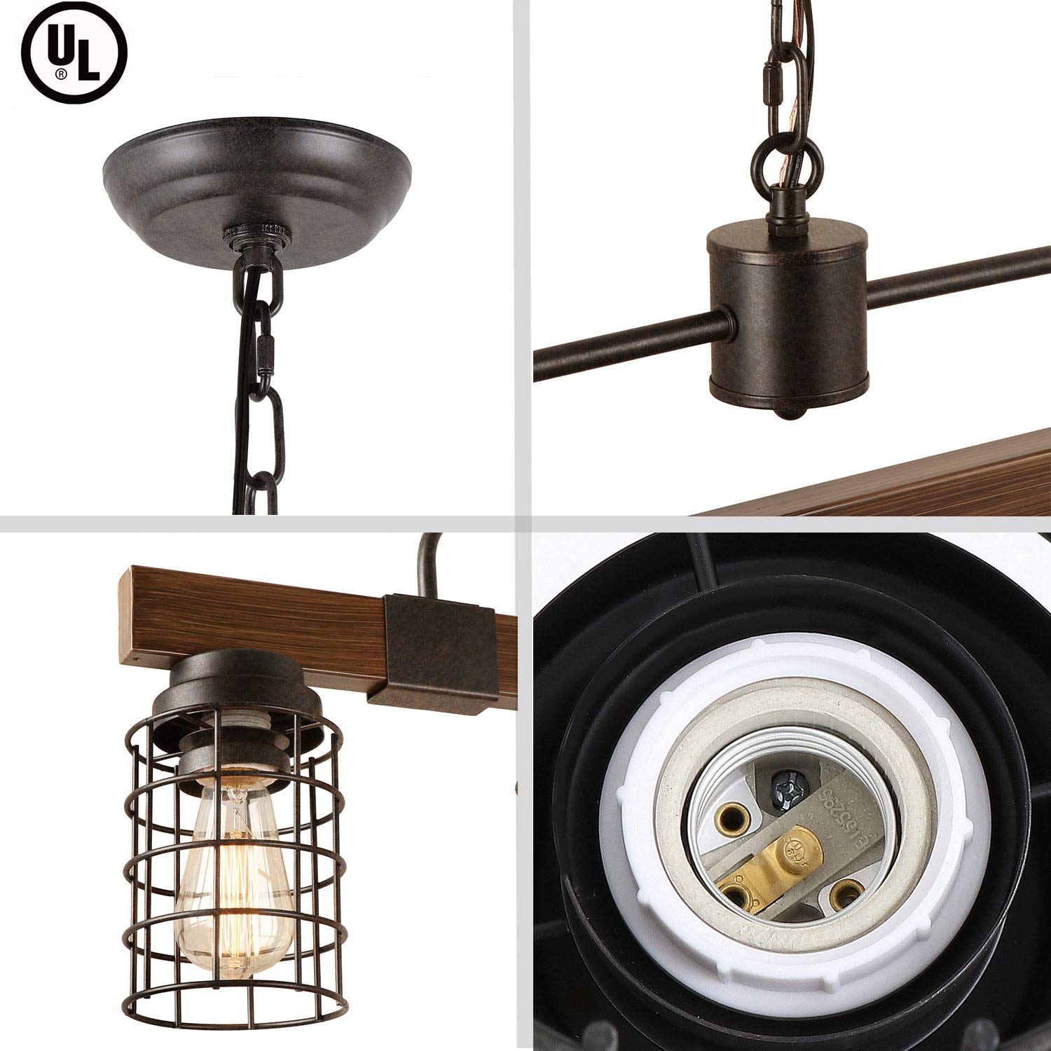 Giluta 5-Light Industrial Kitchen Island Light, Rustic Metal Mesh Chandelier, Model C0089, Perfect for Dining Room and Living Room