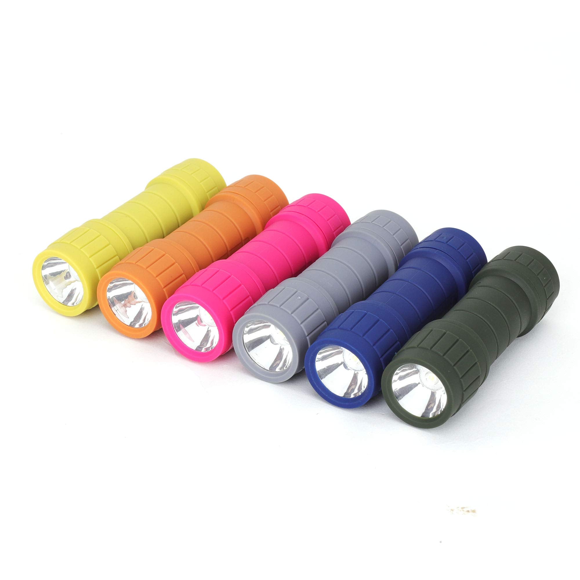 Seamagic 6-Pack Mini Led Flashlights, 100 Lumen, Green, 18 Aaa Batteries Included, Camping Gear