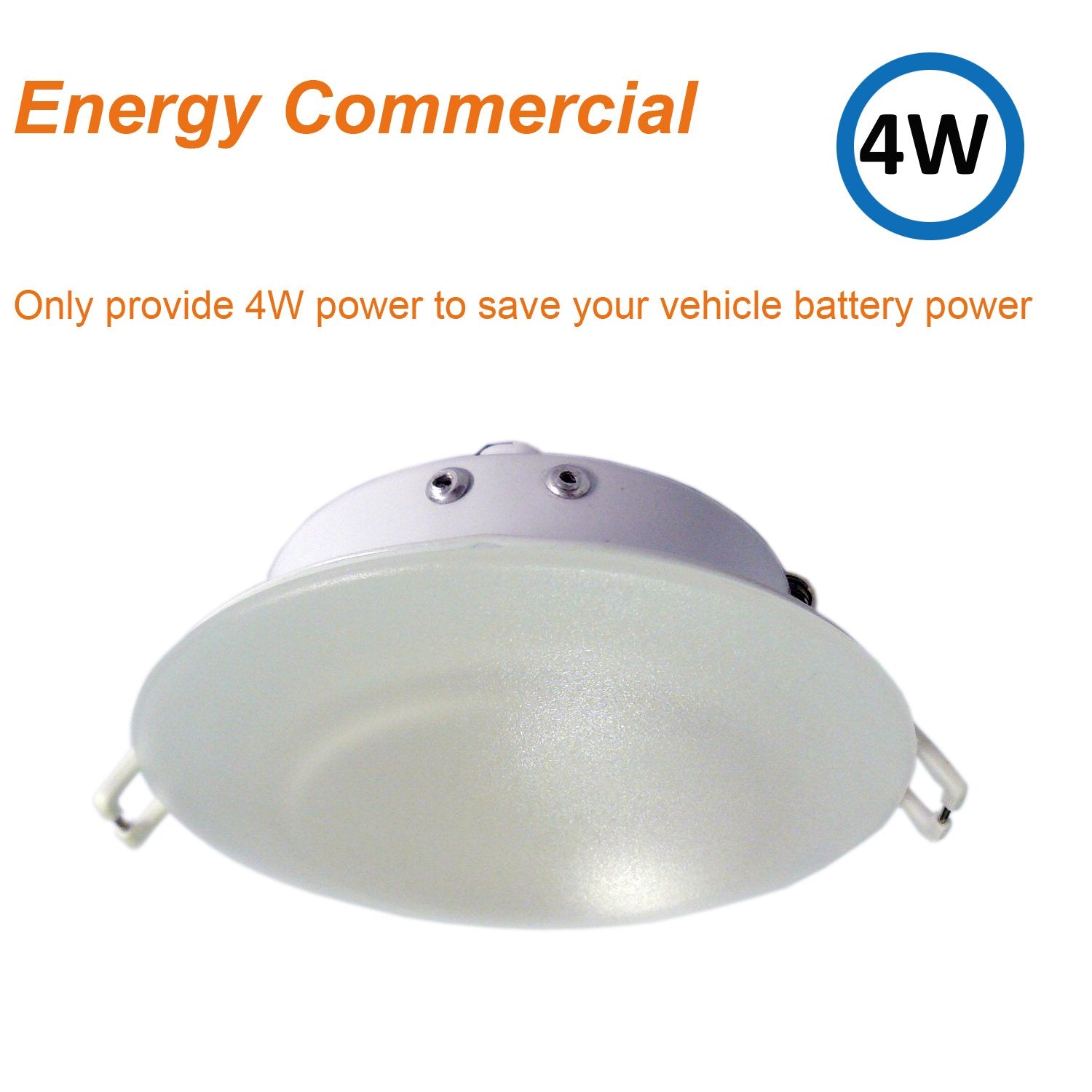 Facon 4.5 LED 12V RV Puck Light, Aluminum Recessed Down Light, 3400K Warm White, for Motorhomes, Campers, Trailers, Boats