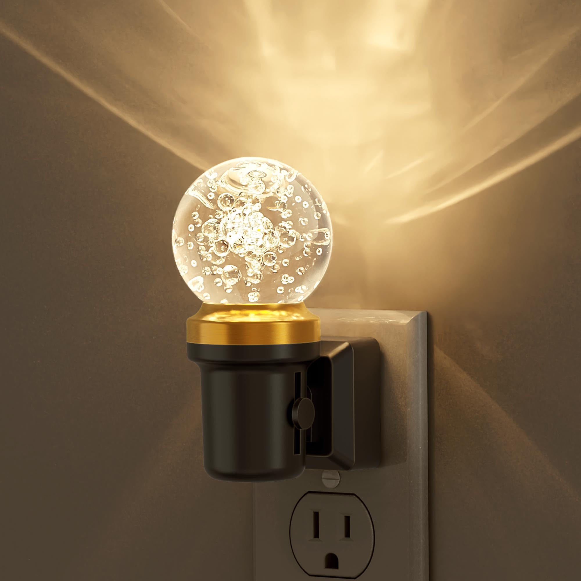 JandCase Night Lights Plug into Wall, Dimmable Night Light Pulg in, Globular Automatic Night Lights with Auto Light Sensor, Adju