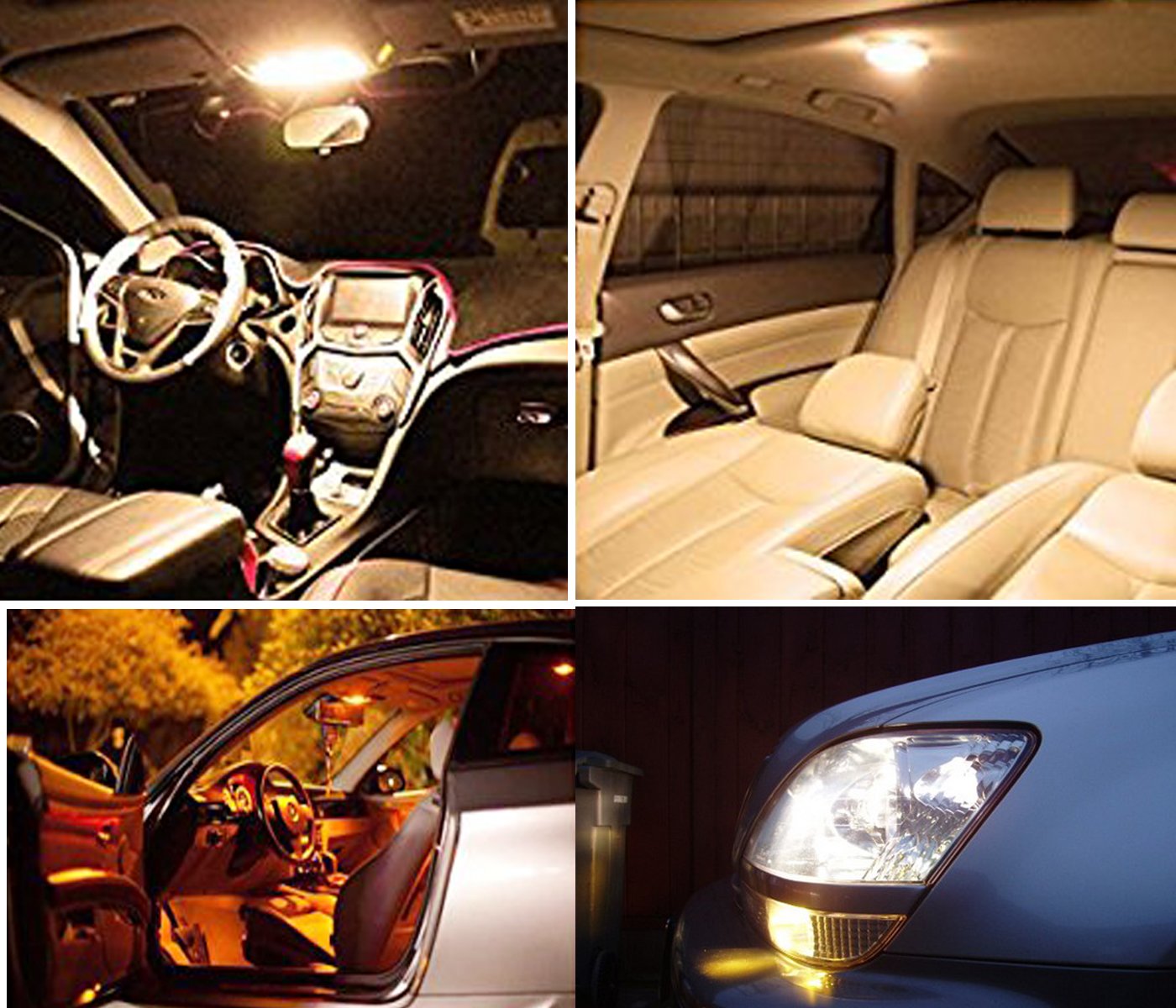 Aoicanki 20Pcs Super Bright Rv Trailer T10 921 194 42-Smd 12V Car Backup Reverse Led Lights Bulbs Light Width Lamp Warm White