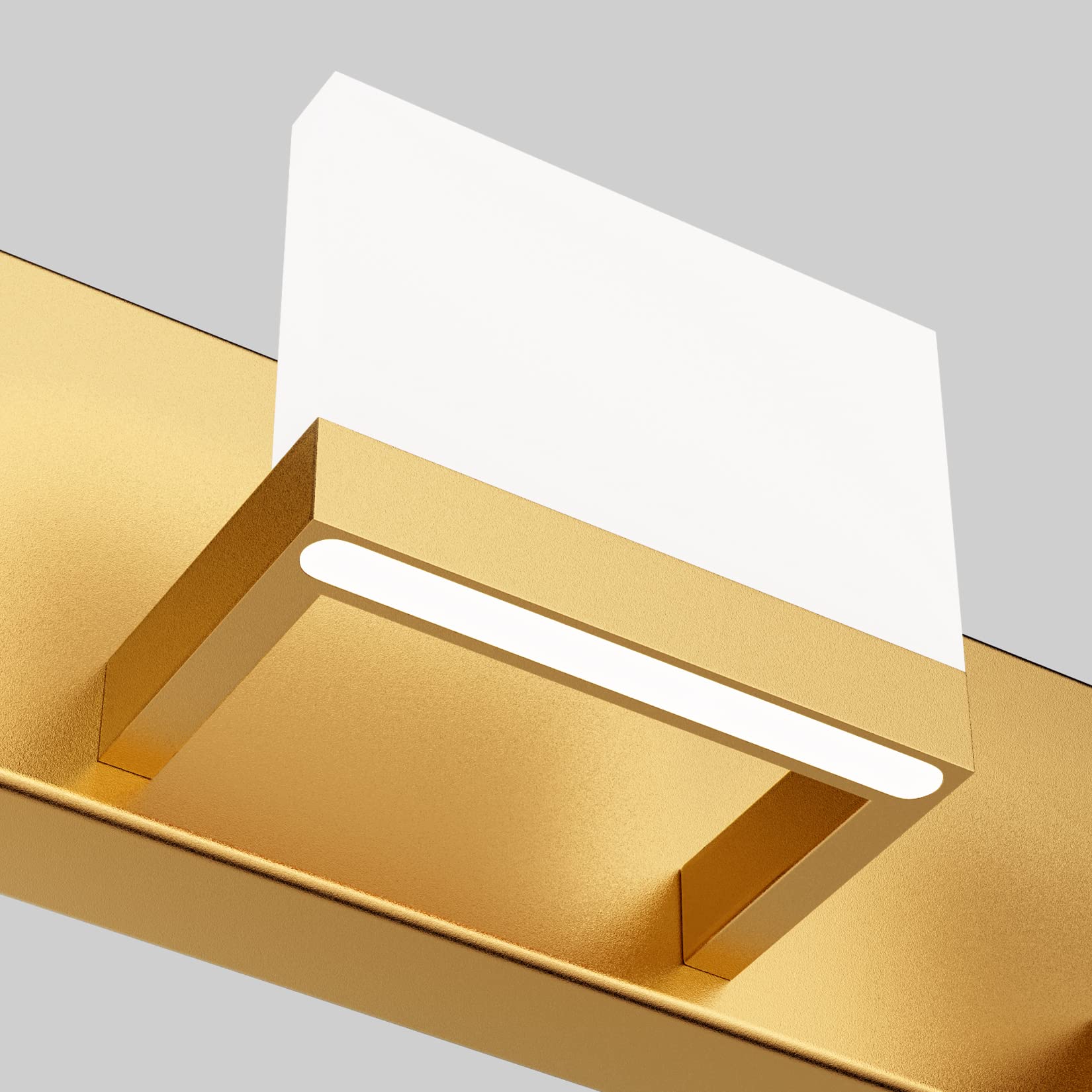 Tipace Gold LED Vanity Lights - 6 Lights Up and Down Wall Fixture, Matte Gold Aluminum, 6000K Brightness, Model 1103