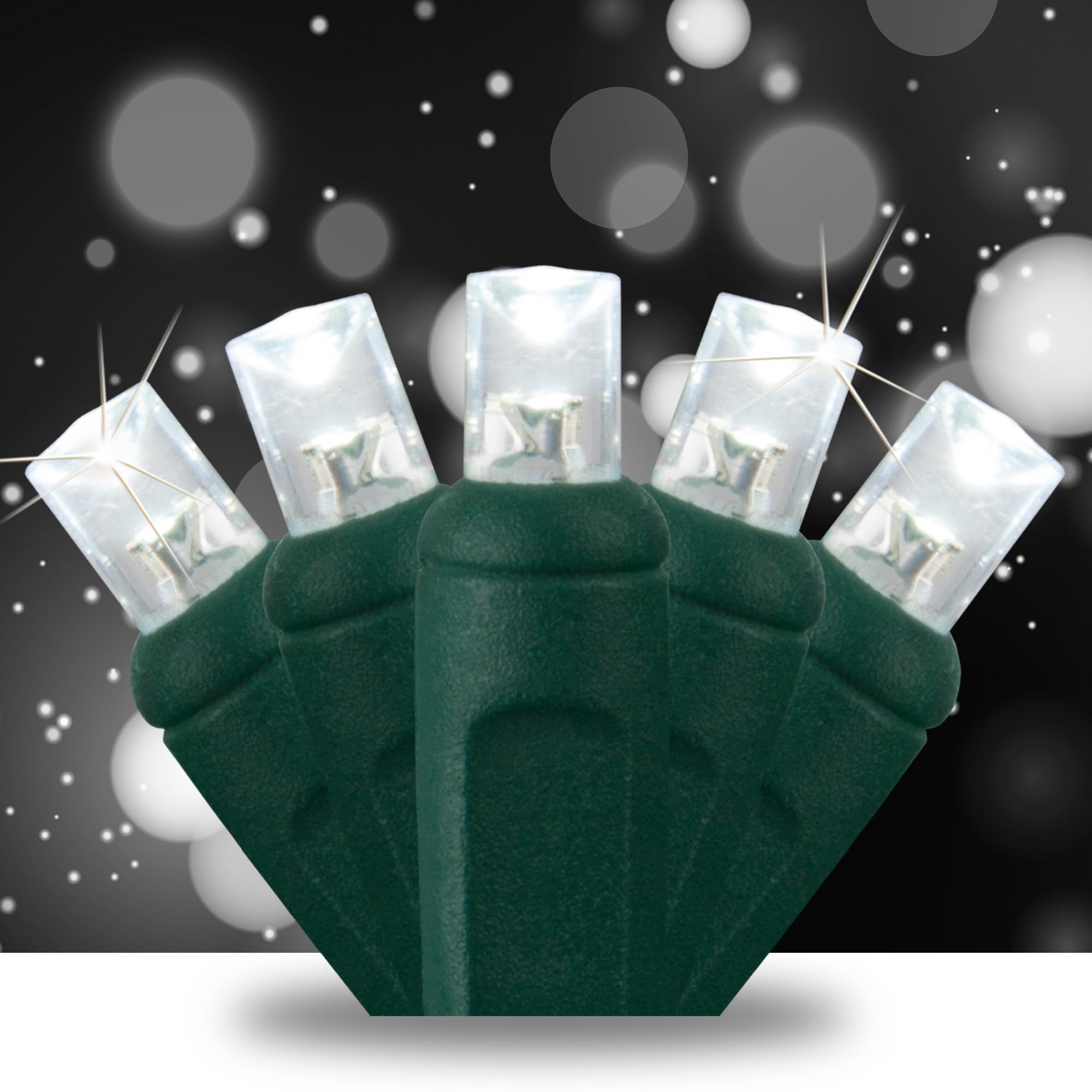 SoftTwinkle Slow Twinkling Christmas Lights, Soft Twinkle String Lights Pulsing Christmas Lights (50 Lights, 17 Ft, Cool White)