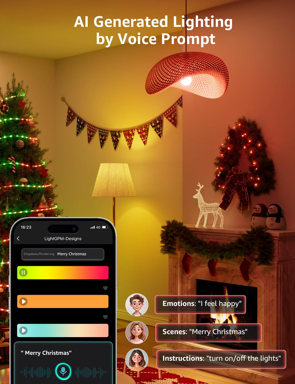 Lepro B2 Smart Light Bulbs - 1100LM WiFi & Bluetooth RGBWW, Multi-colored, 4 Pack, Works with Alexa & Google Assistant
