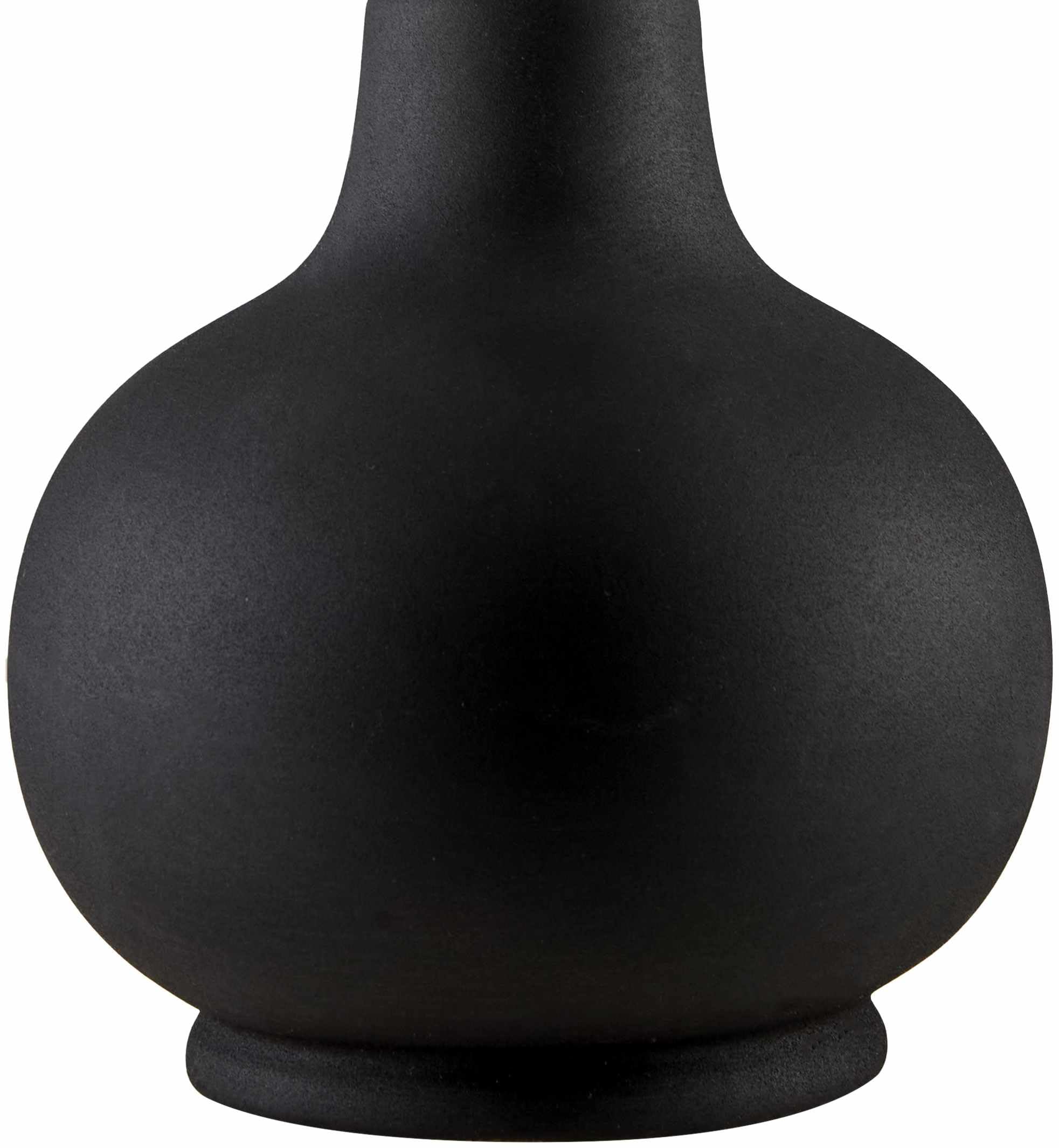 Hauteloom Table Lamp - Ceramic, 13inH x 8inW x 8inD, Black/Beige/Clear, Model TXCHME5-063