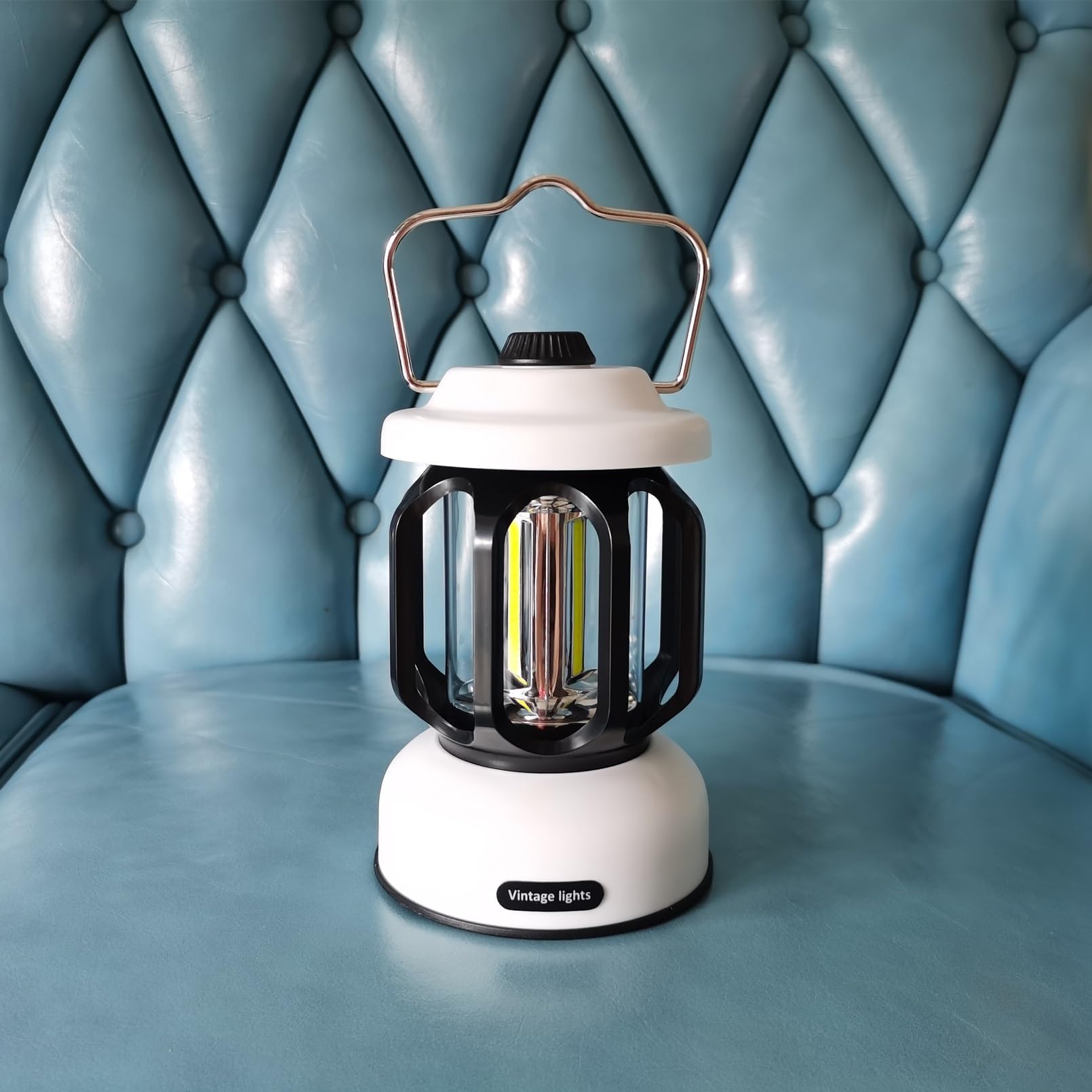 Camping Lantern Rechargeable, 360 Brightness Dimmable Retro Camping Light, Hanging Vintage Camping Lamp Outdoor Tent Light for P