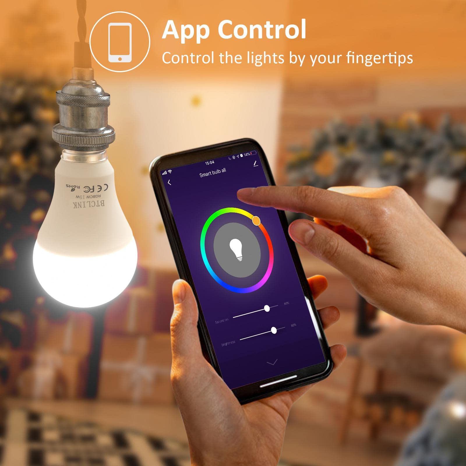 Smart Led Light Bulb 150W Equivalent, 1600 Lumens 16W Alexa, E26 A19 Ultra Bright Color Changing, 2.4 Ghz Wifi Dimmable Compatib