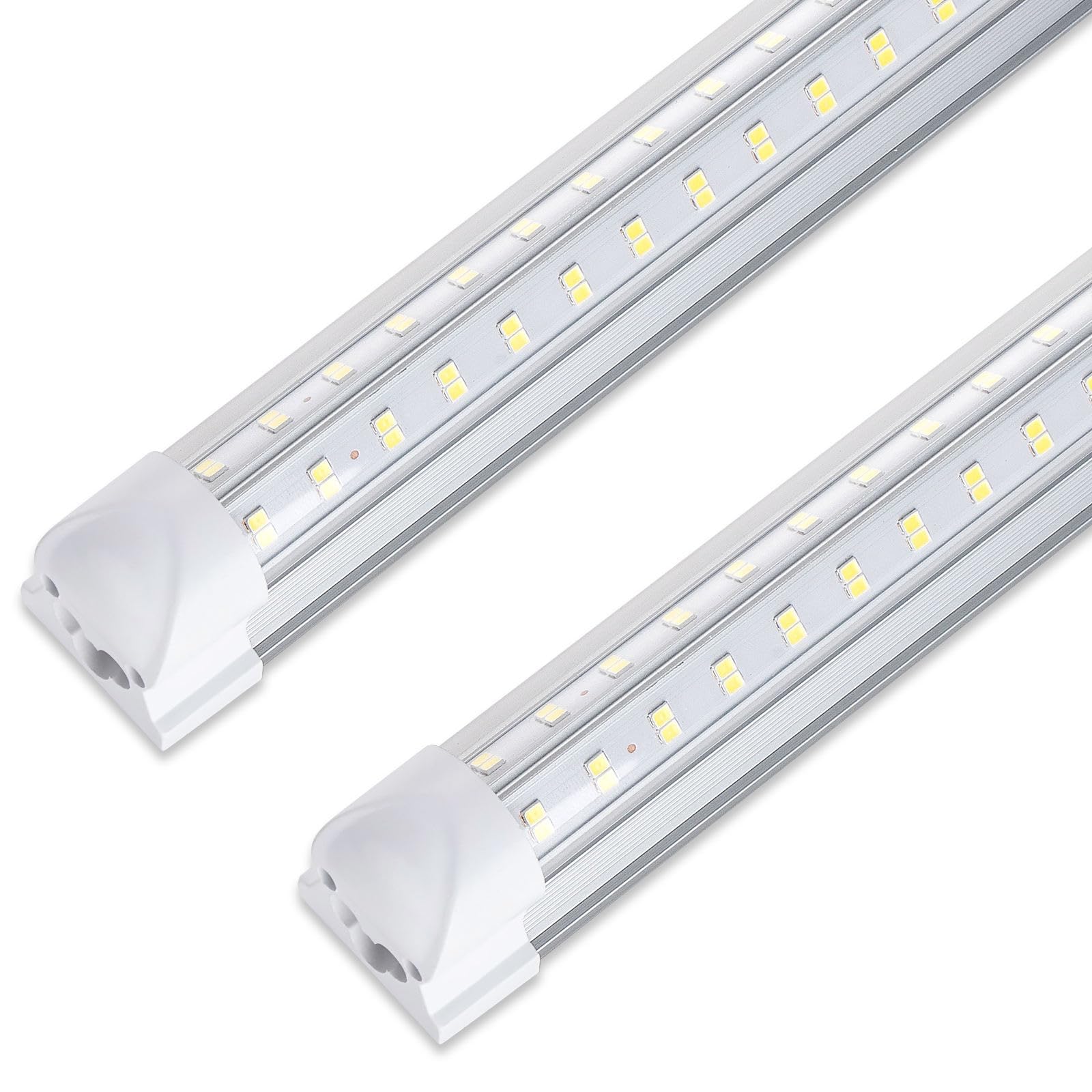 SUERCAI.YO 3FT LED Shop Light, 36W 5000lm Super Bright 6500K, Clear Cover, V-Shape, T8 LED Fixture, Linkable Shop Lights for Gar