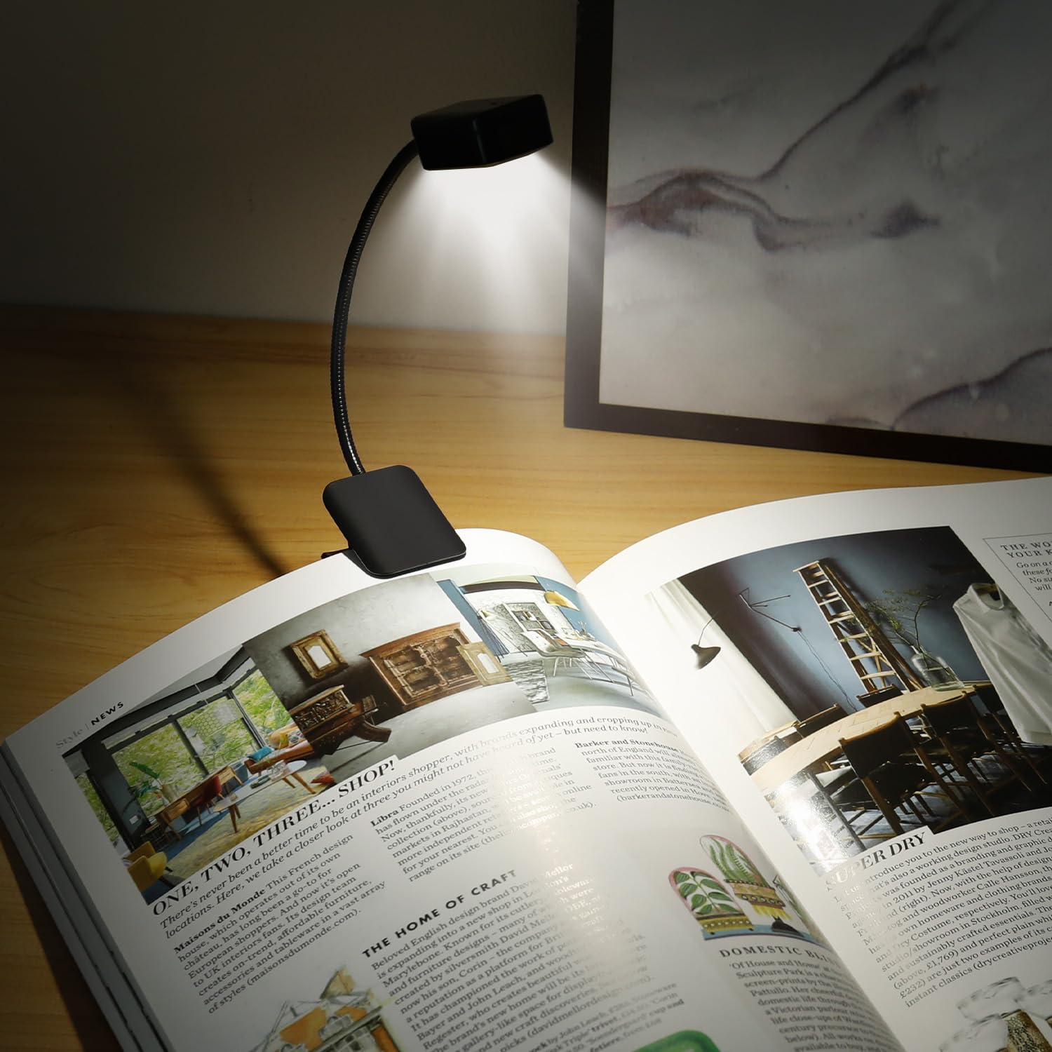 KunHe Rechargeable Book Light Clip-On, Lightweight, Black, 16 Pack for Reading at Night, Ideal for Kids and Book Lovers