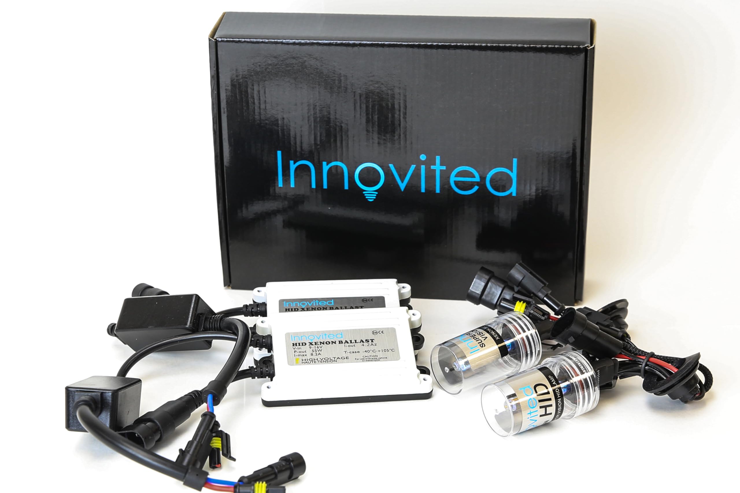 Innovited Premium 55W Xenon Replacement Bulb With Ballast - H4 9003 8000K