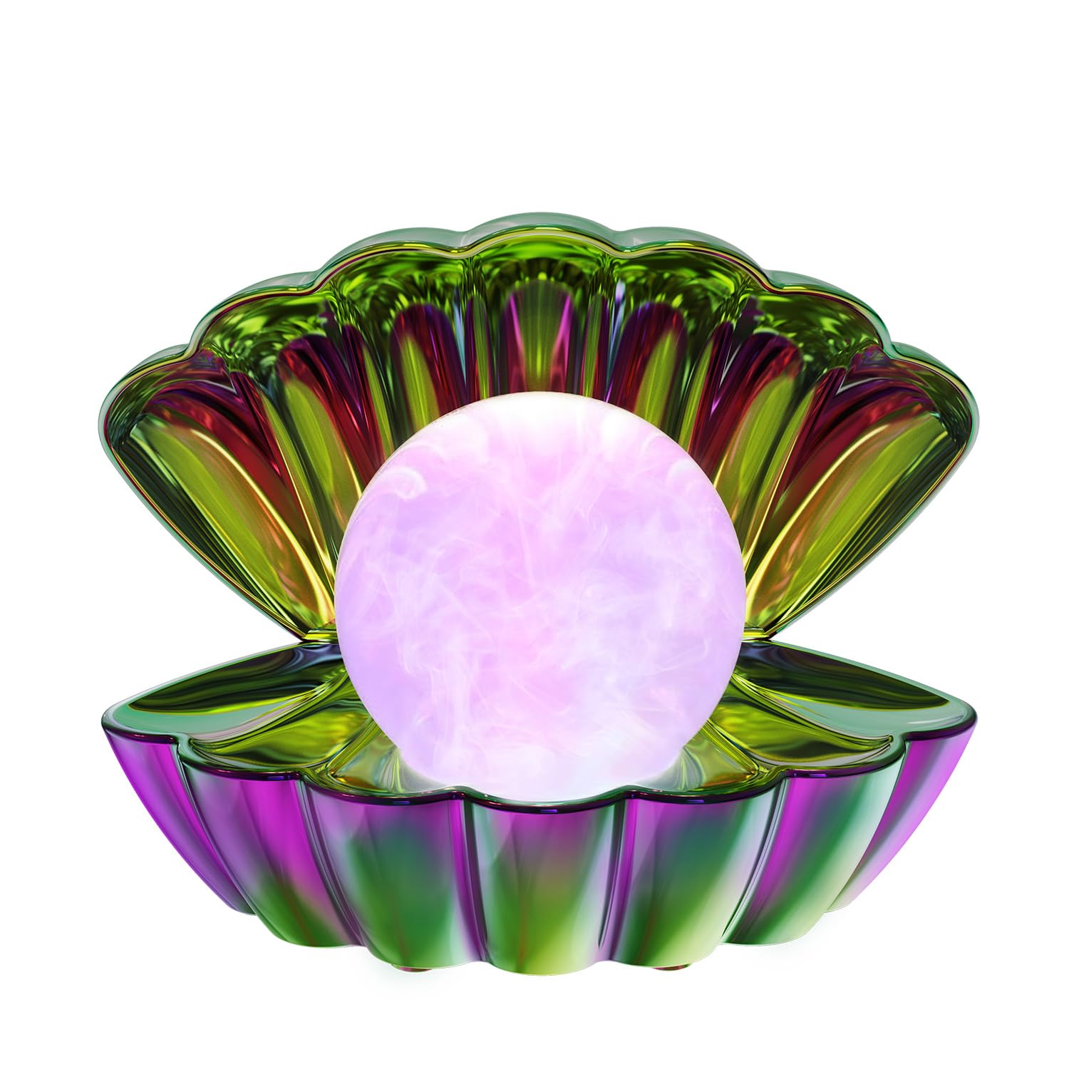 LKUA Night Light, RGB 8 Colors Changing Clamshell Lamp, Portable LED, Electroplating Colorful, Model LK-P