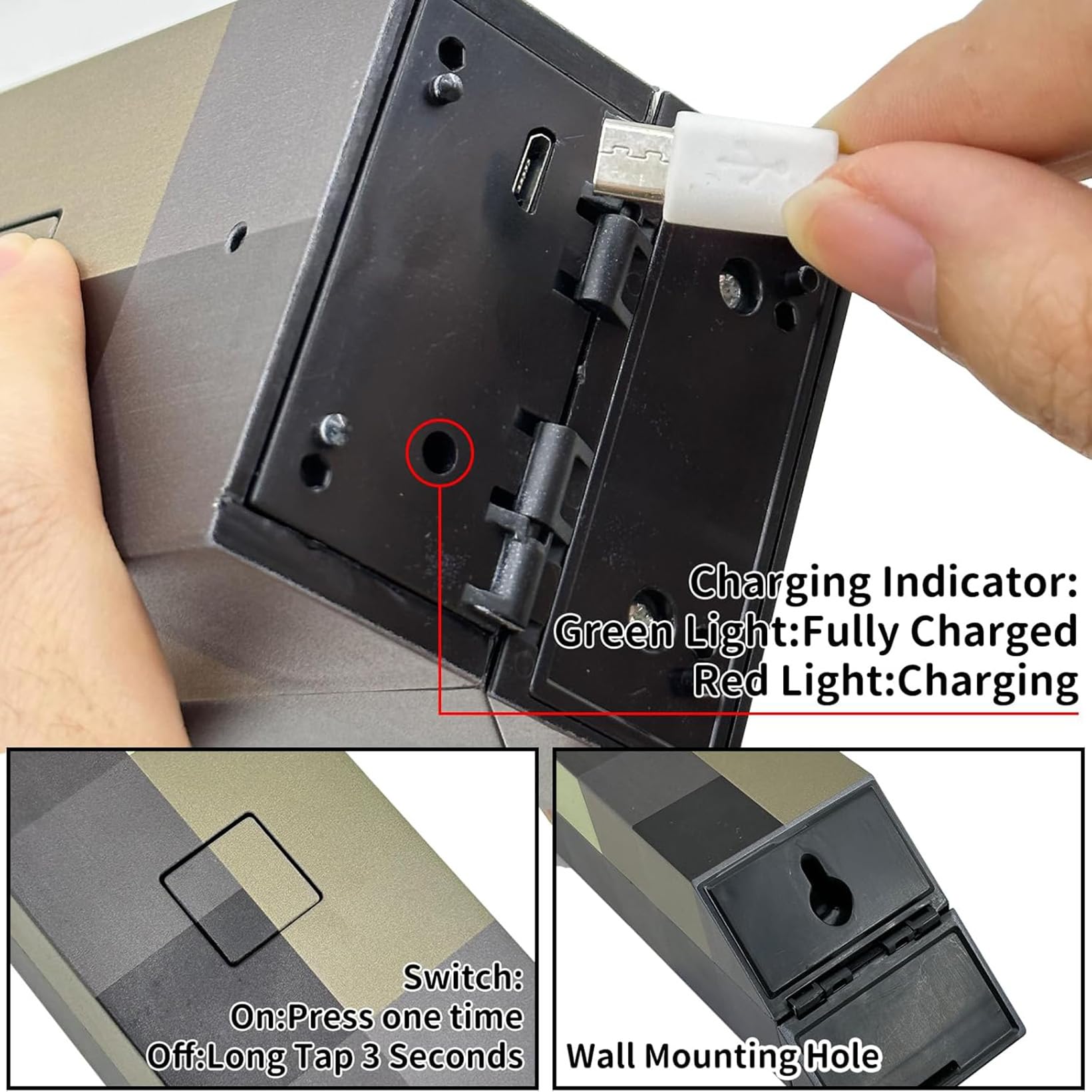 hopanrel LED Wall Torch Light, 7 Colors Night Light with Wall Mounted,Hand Held & Wall Mountable Lighting Torch Lamp,Costume Cos