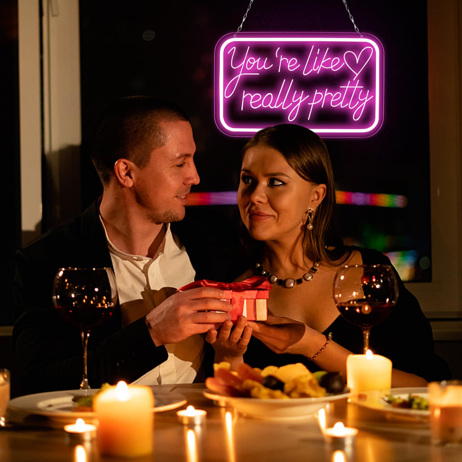 Qbanziou YouRe Like Really Pretty Neon Signs For Wall Decor